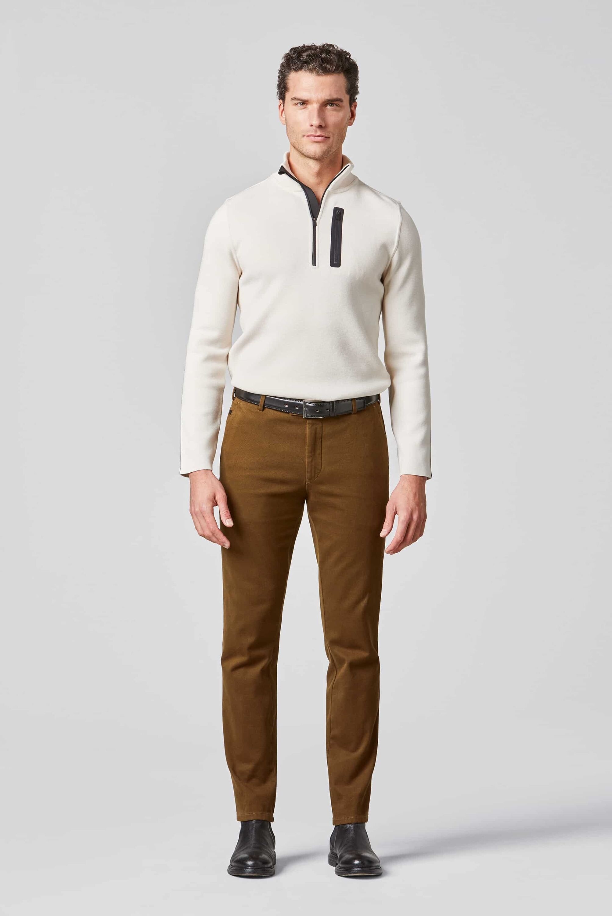 MEYER Chinos "Bonn" Super-Stretch Winter Twill, mit Stretch-Dehnbund günstig online kaufen