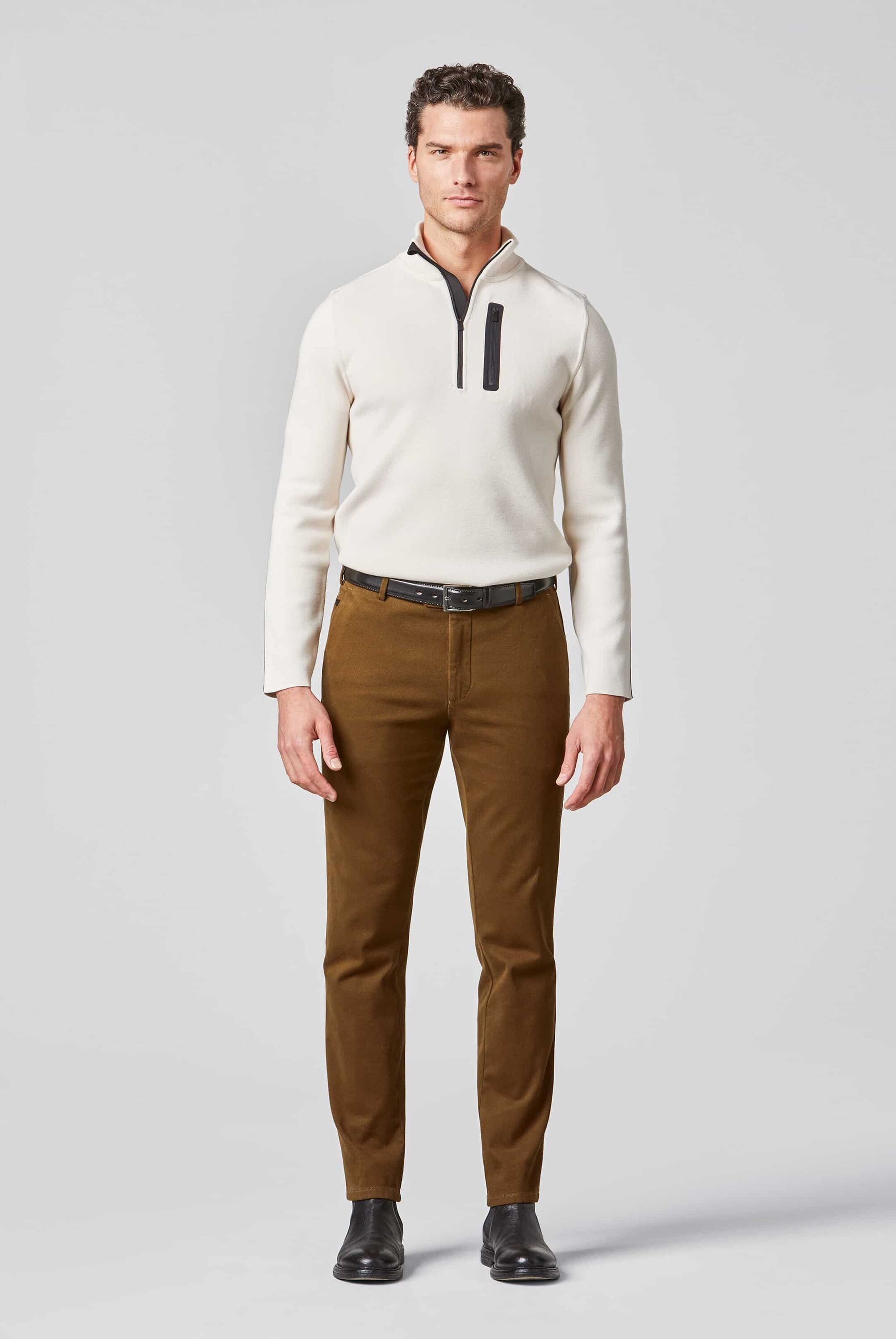 MEYER Chinos "Bonn", Super-Stretch Winter Twill günstig online kaufen