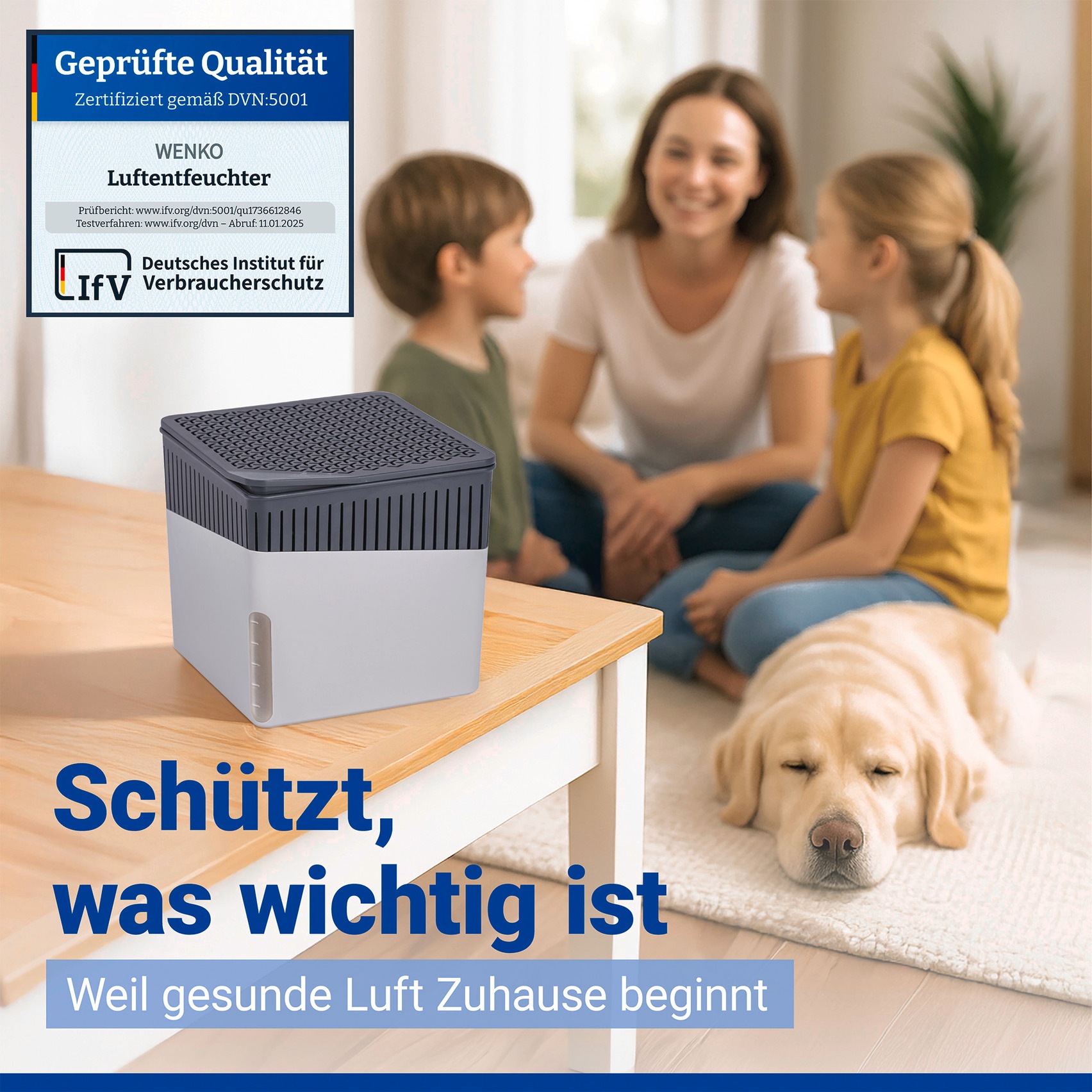WENKO Luftentfeuchter »Cube« für 80 m³ Räume 1000 g