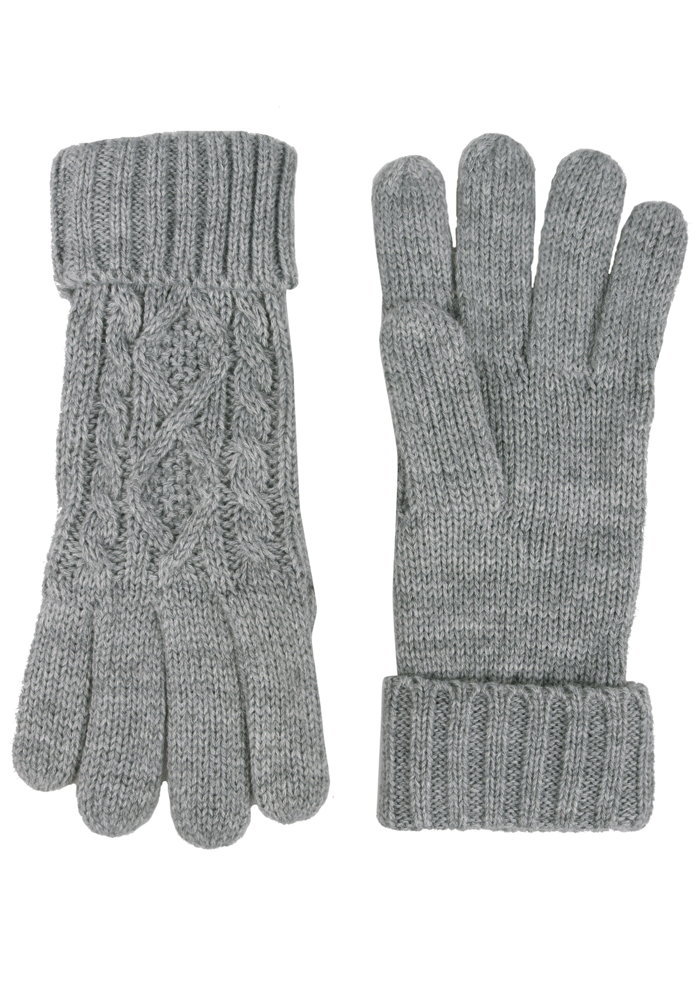 Capelli New York Strickhandschuhe 1 Paar, elegantes Zopfstrickmuster, Umsch günstig online kaufen