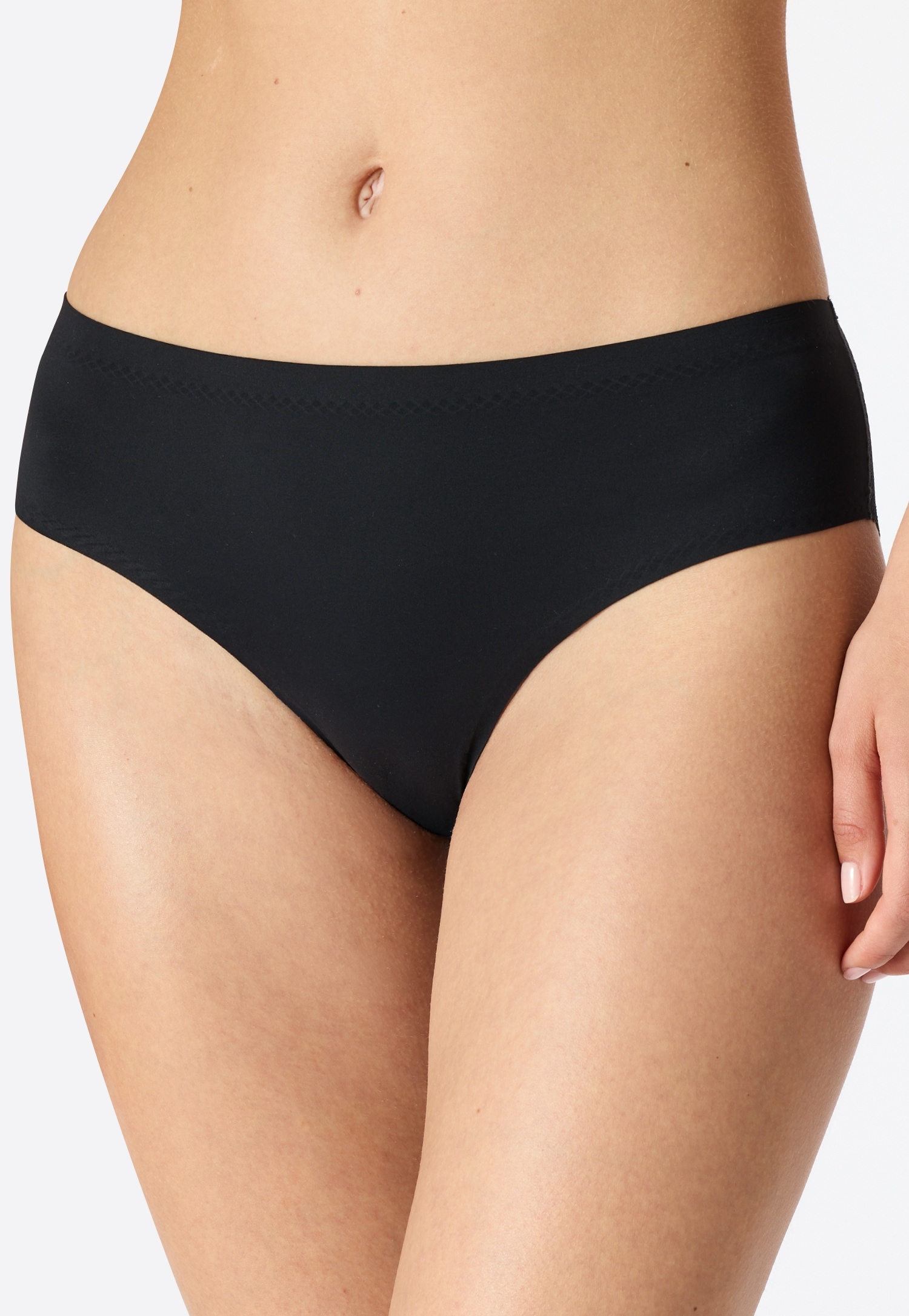 Schiesser Taillenslip "Invisible Soft Lace" 0, Single Jersey, Lasercut-Abschlüsse, Spitzeneinsatz hinten