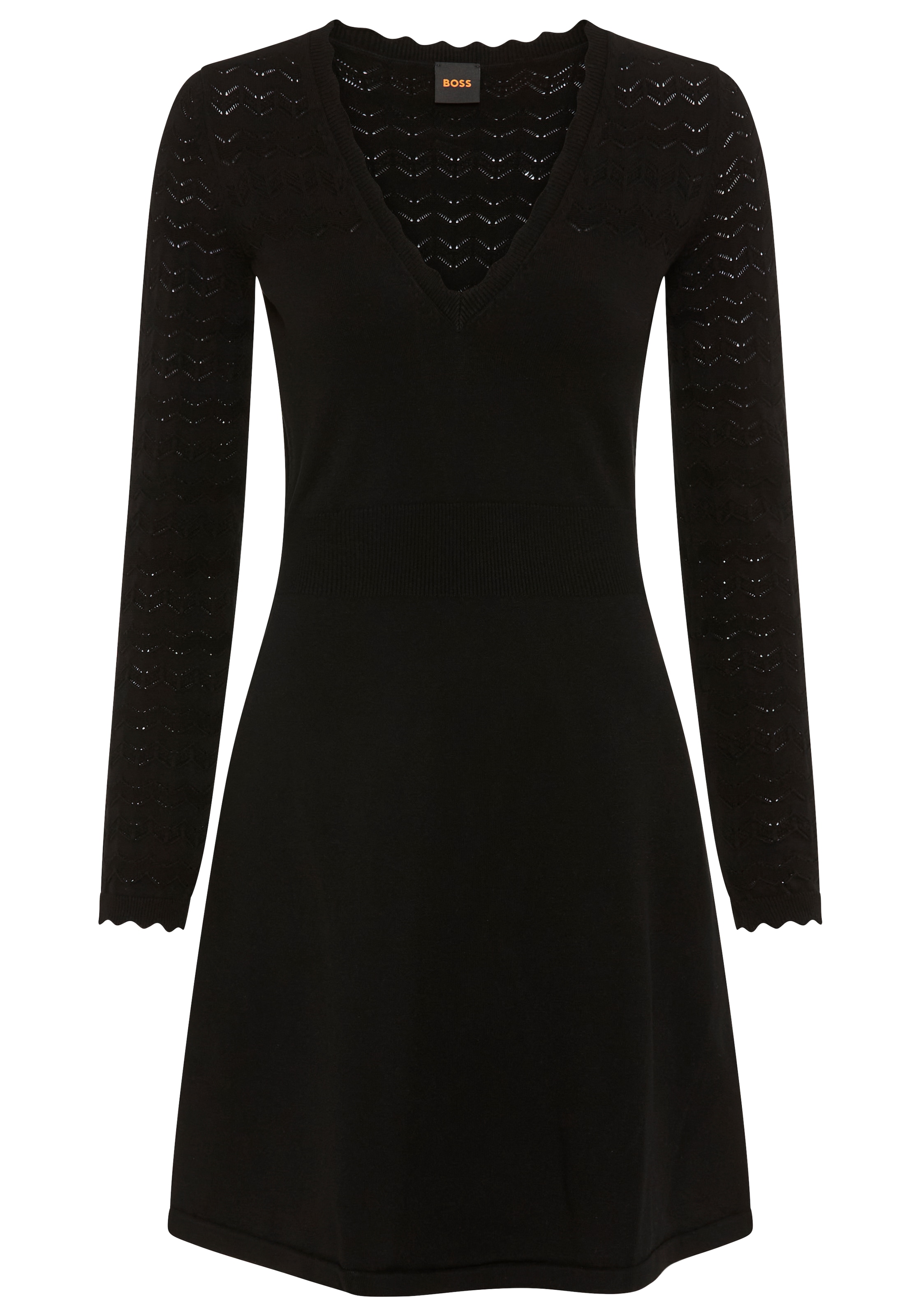 BOSS ORANGE A-Linien-Kleid "Figoli Premium Damenmode" mit V-Ausschnitt günstig online kaufen