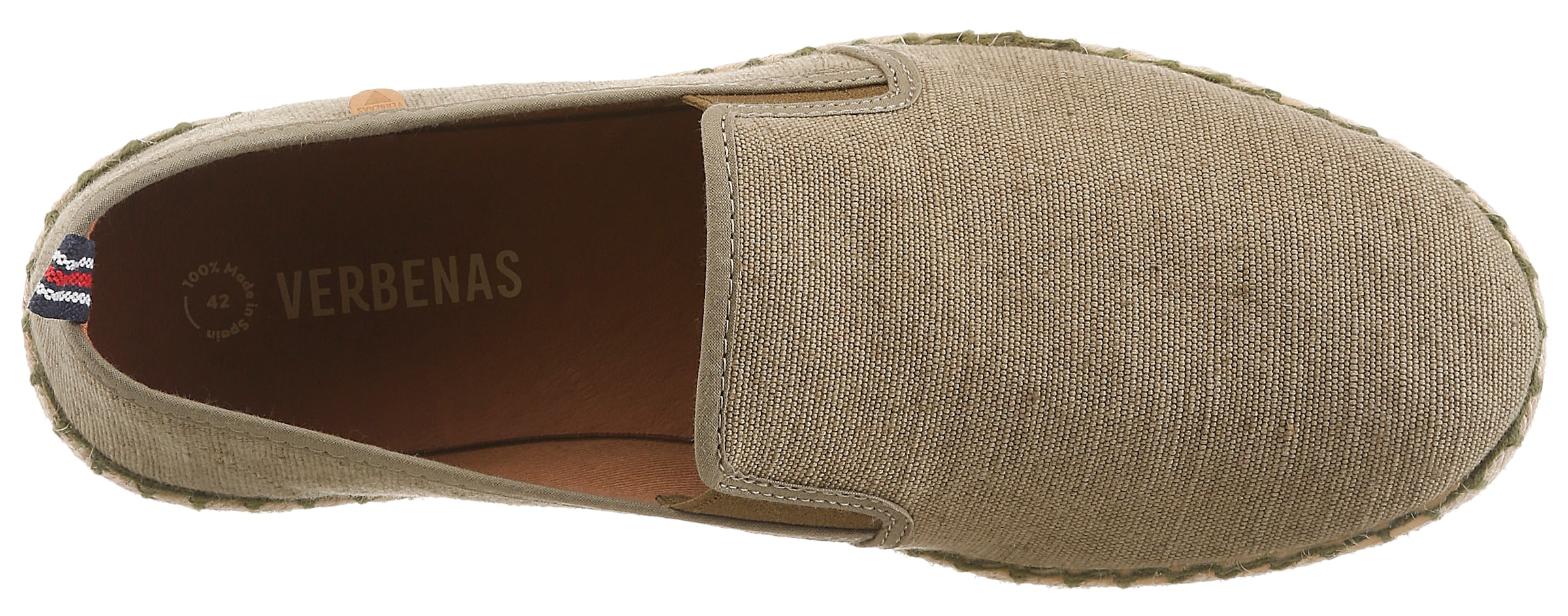 VERBENAS Slipper »TOM MALI«  Schlupfschuh, Urlaubsschuh, Flat mit Bast-Sohlenumrahmung