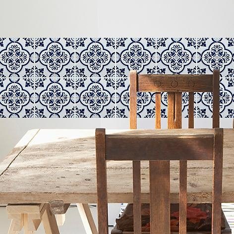 Home affaire Fliesenaufkleber "blaue Ornamente" Stickerfliesen, selbstklebe günstig online kaufen
