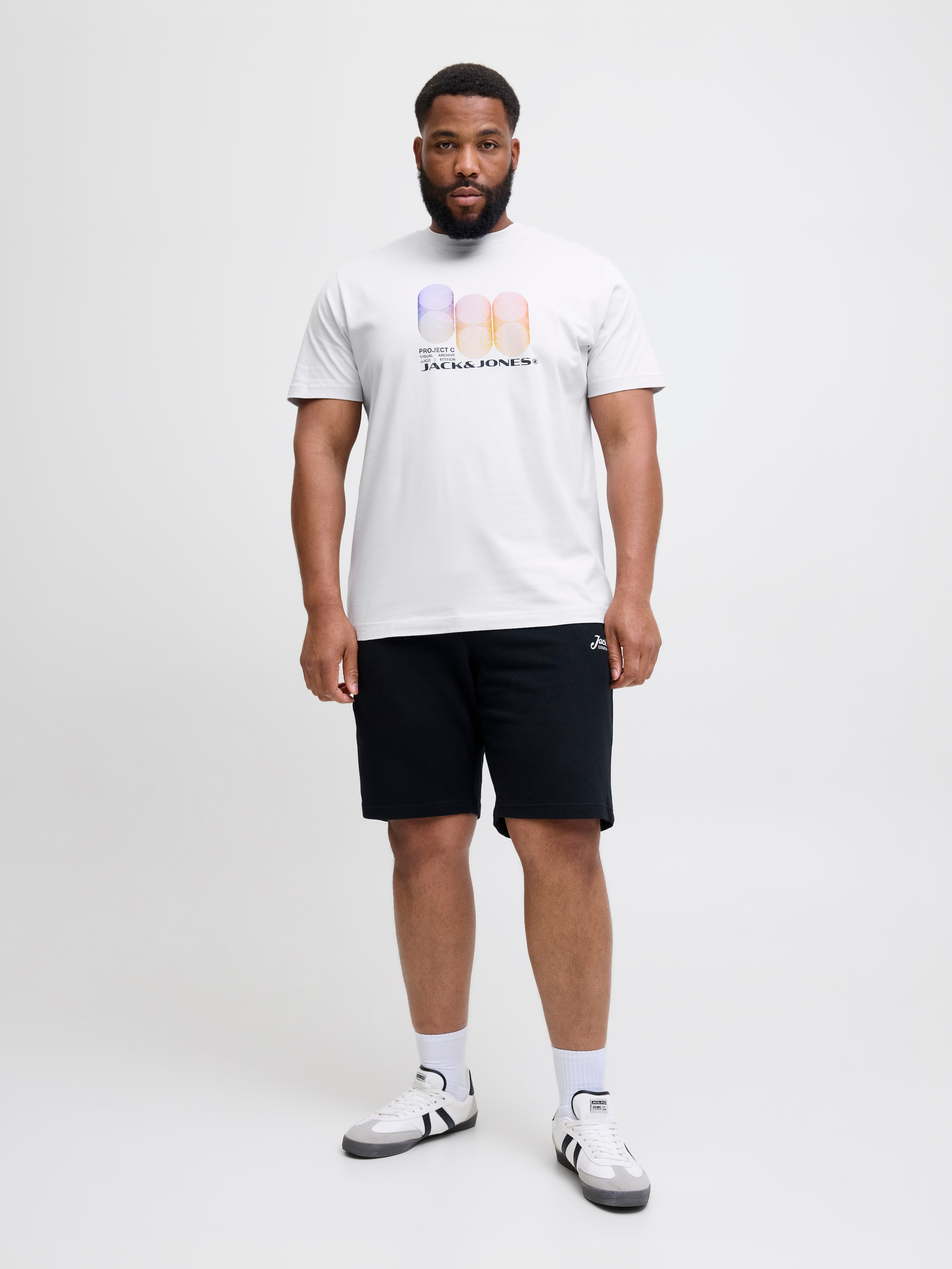 Jack & Jones PlusSize Print-Shirt »JCOCALMA TEE SS CREW NECK FST PLS«, mit Logo Print
