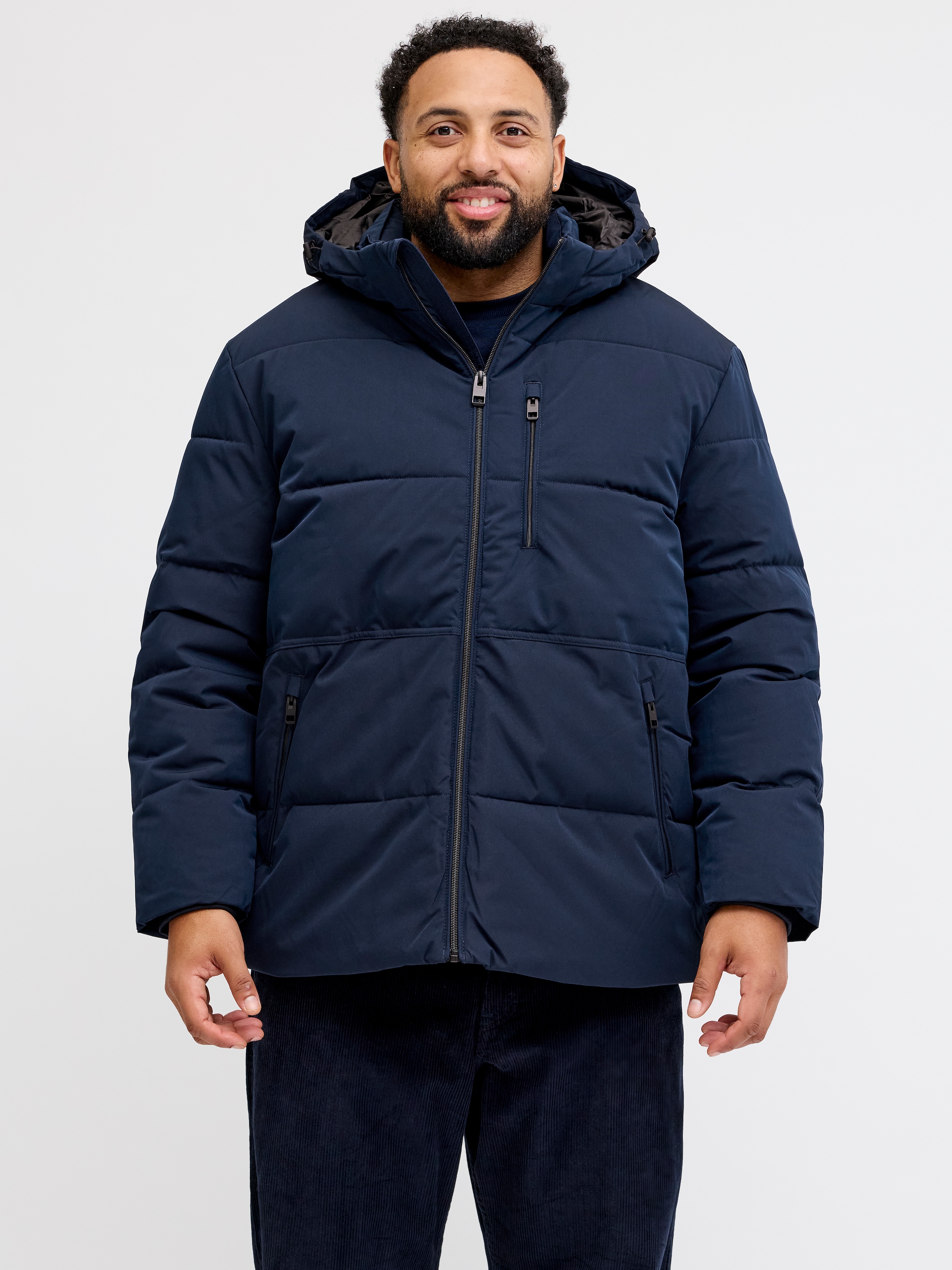 Jack & Jones PlusSize Steppjacke "JJEOWEN PUFFER SN PLS" mit Kapuze günstig online kaufen