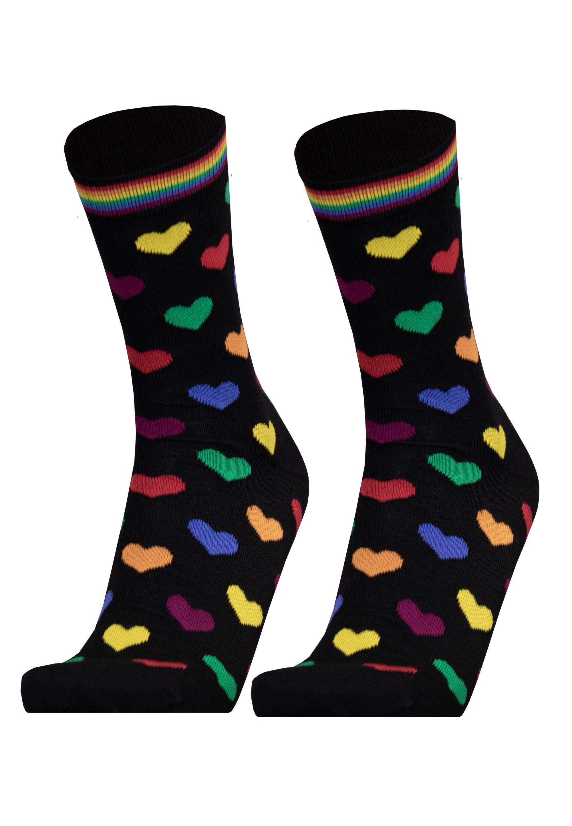 UphillSport Socken »RAINBOW HEARTS 2er Pack«, (2 Paar), mit niedlichen Herz-Prints
