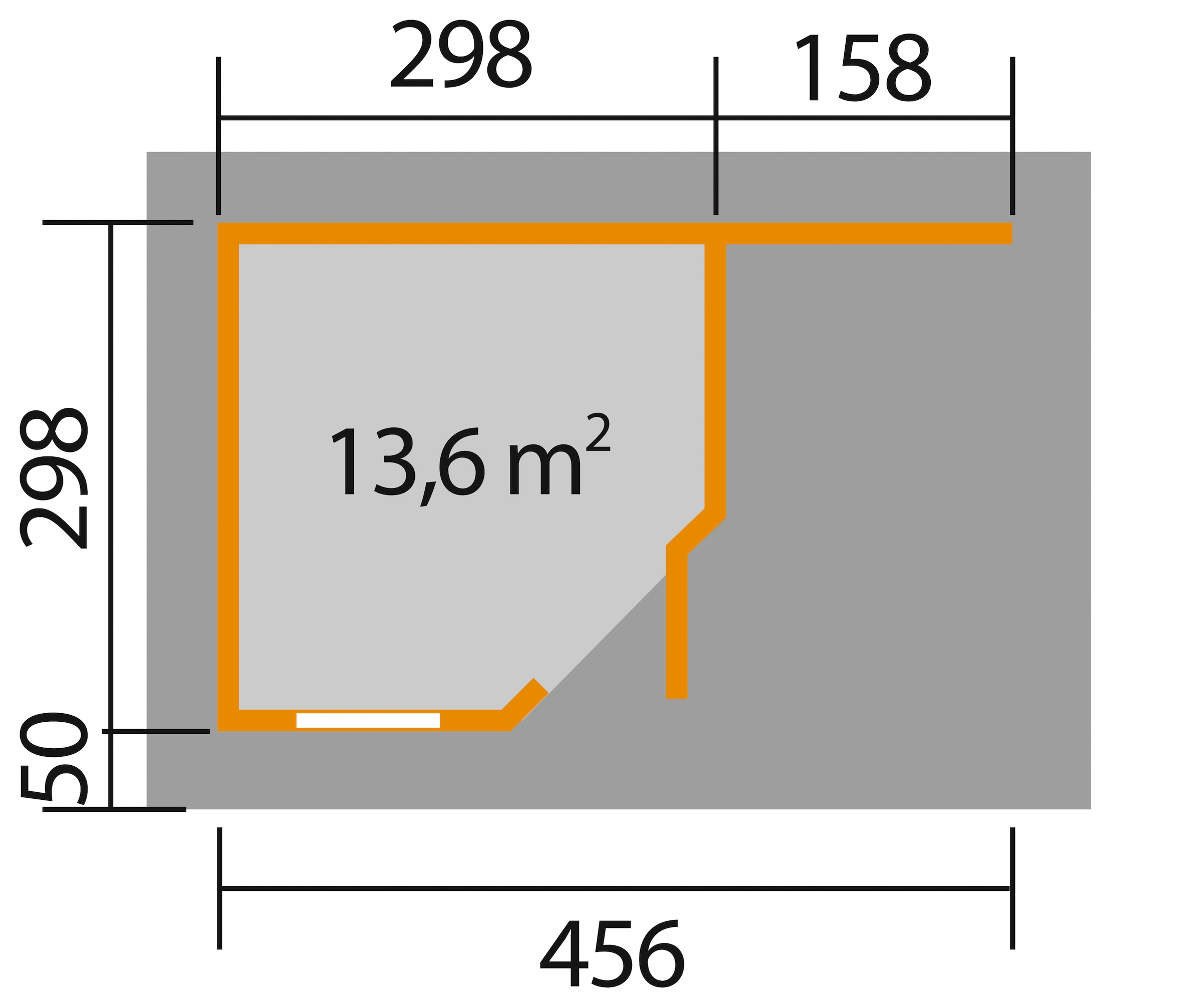 weka Gartenhaus »Designhaus 213A Gr.2«, (Set)