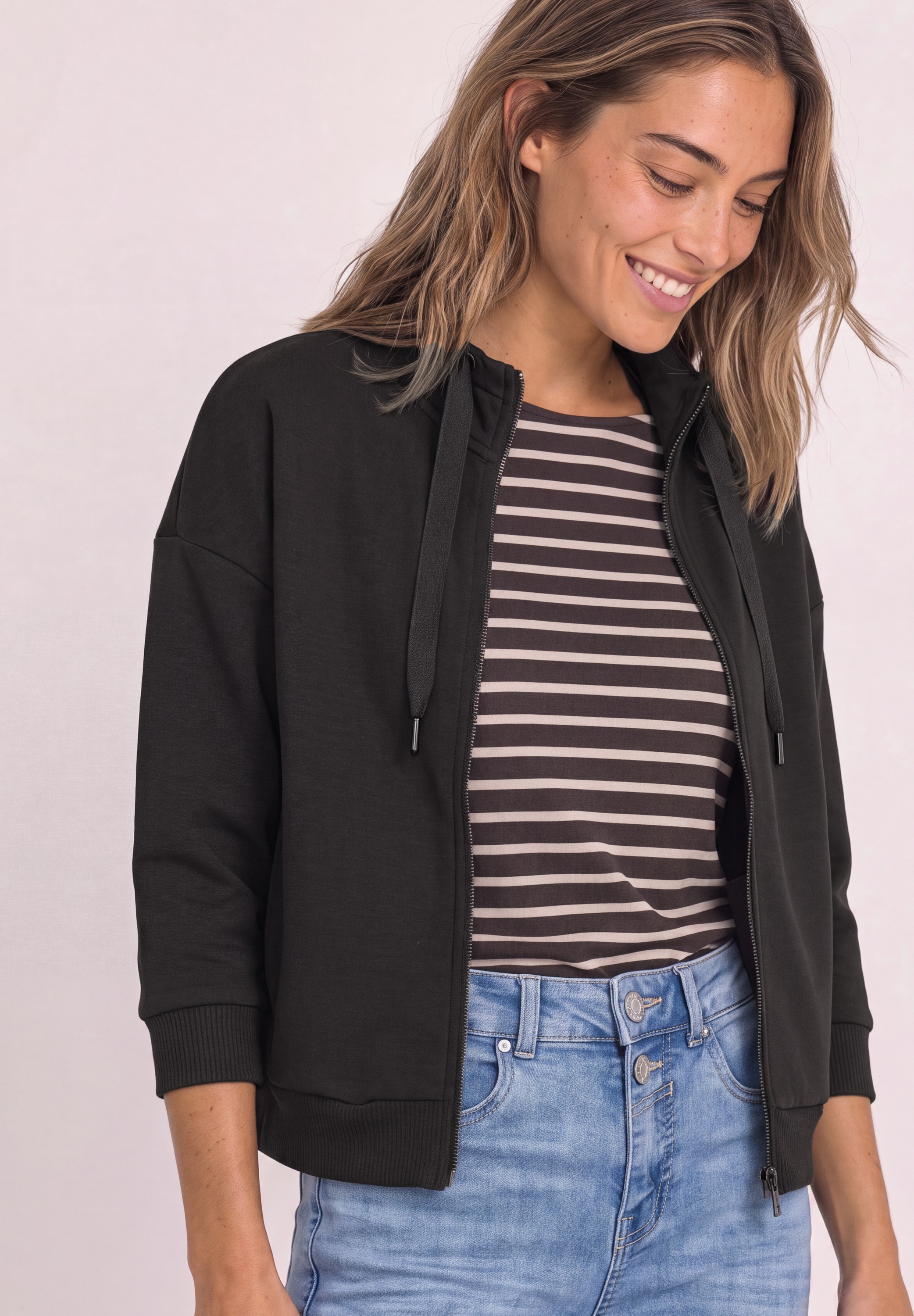 STREET ONE Kurzjacke ohne Kapuze mit Stehkragen