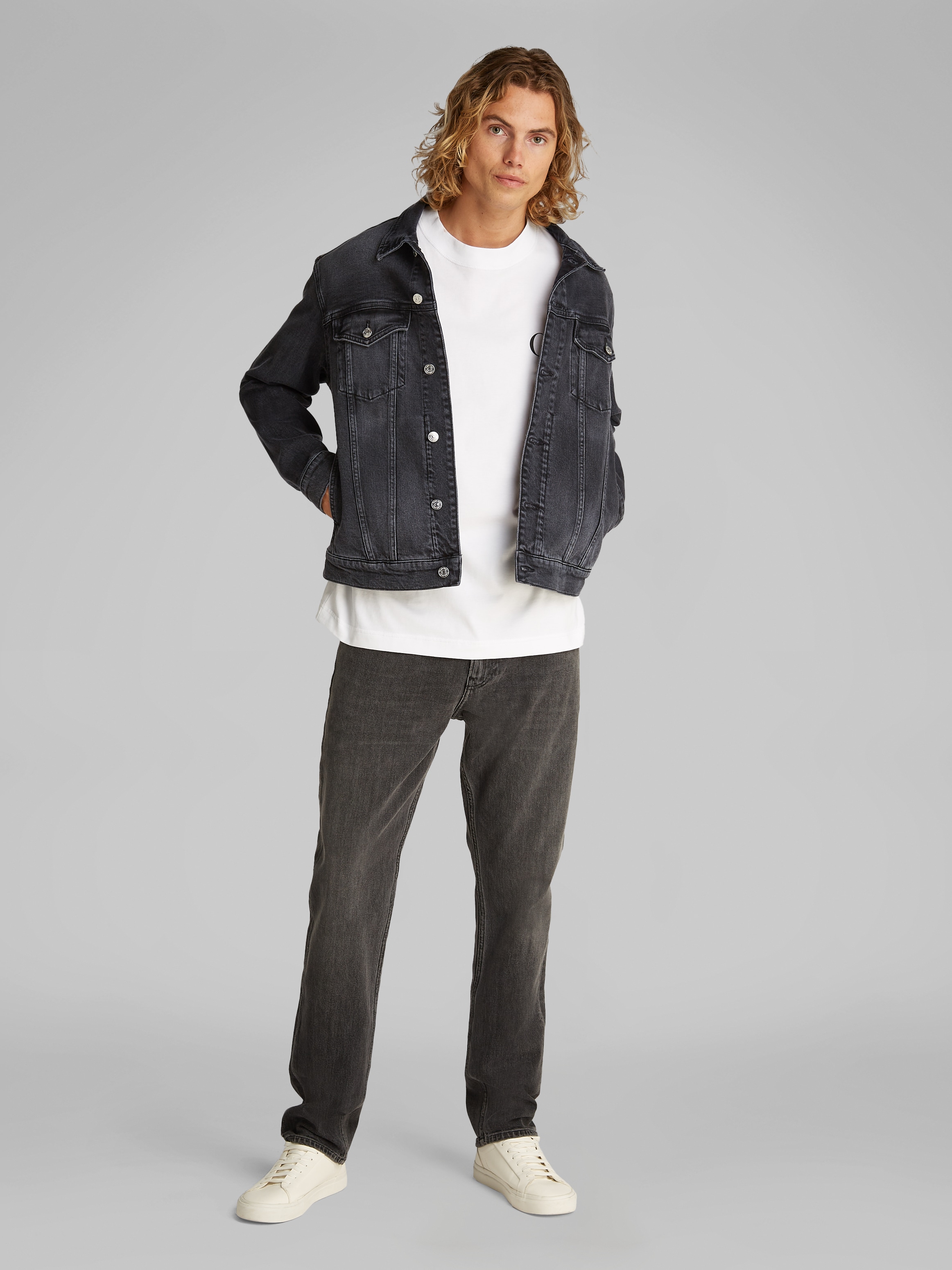 Calvin Klein Jeans Jeansjacke »SLIM DENIM JACKET«, in schwarzer Waschung