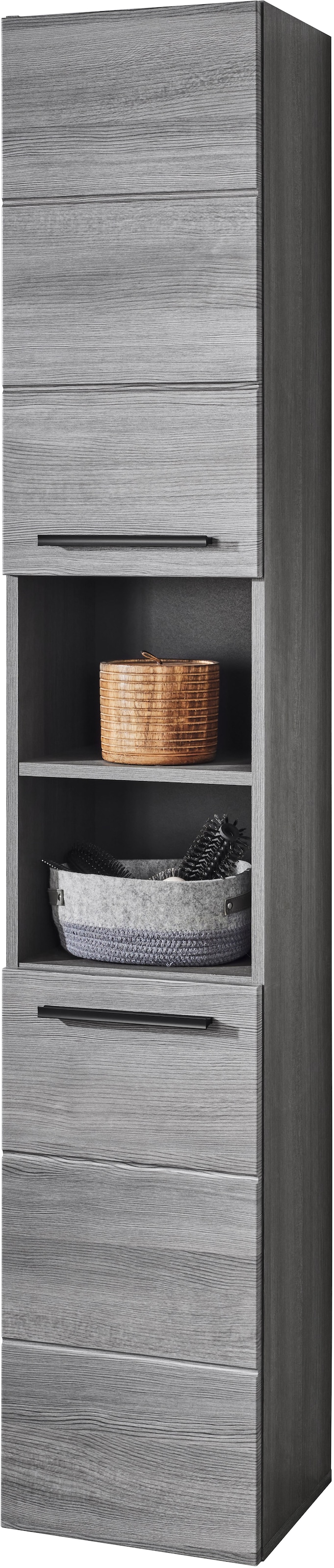 BASIC by Balculina Hochschrank "Silver,Badezimmerschrank BxHxT 34x190x30" 1 günstig online kaufen