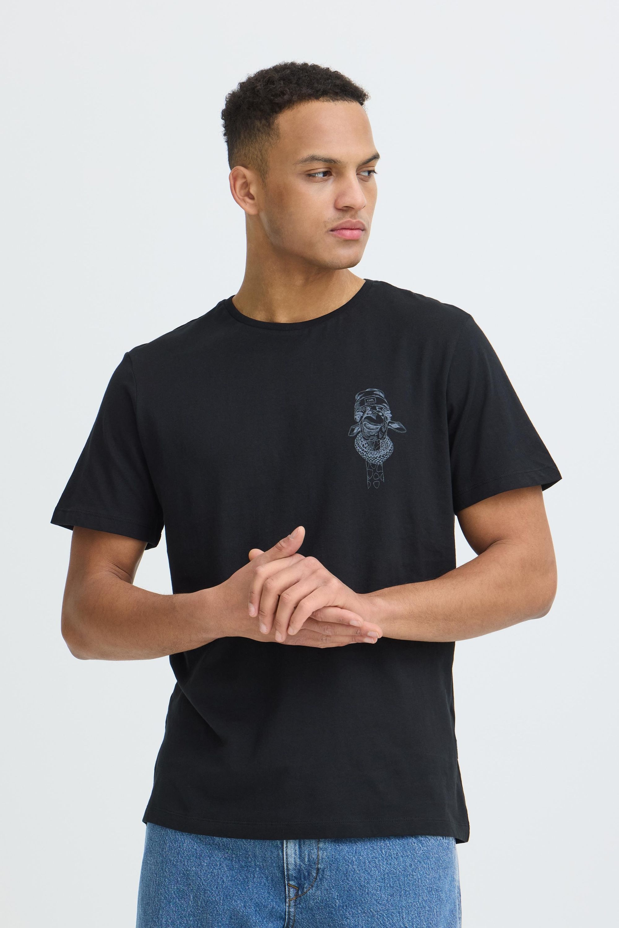 Blend Rundhalsshirt »BHJackson« Lässiges T-Shirt mit Backprint