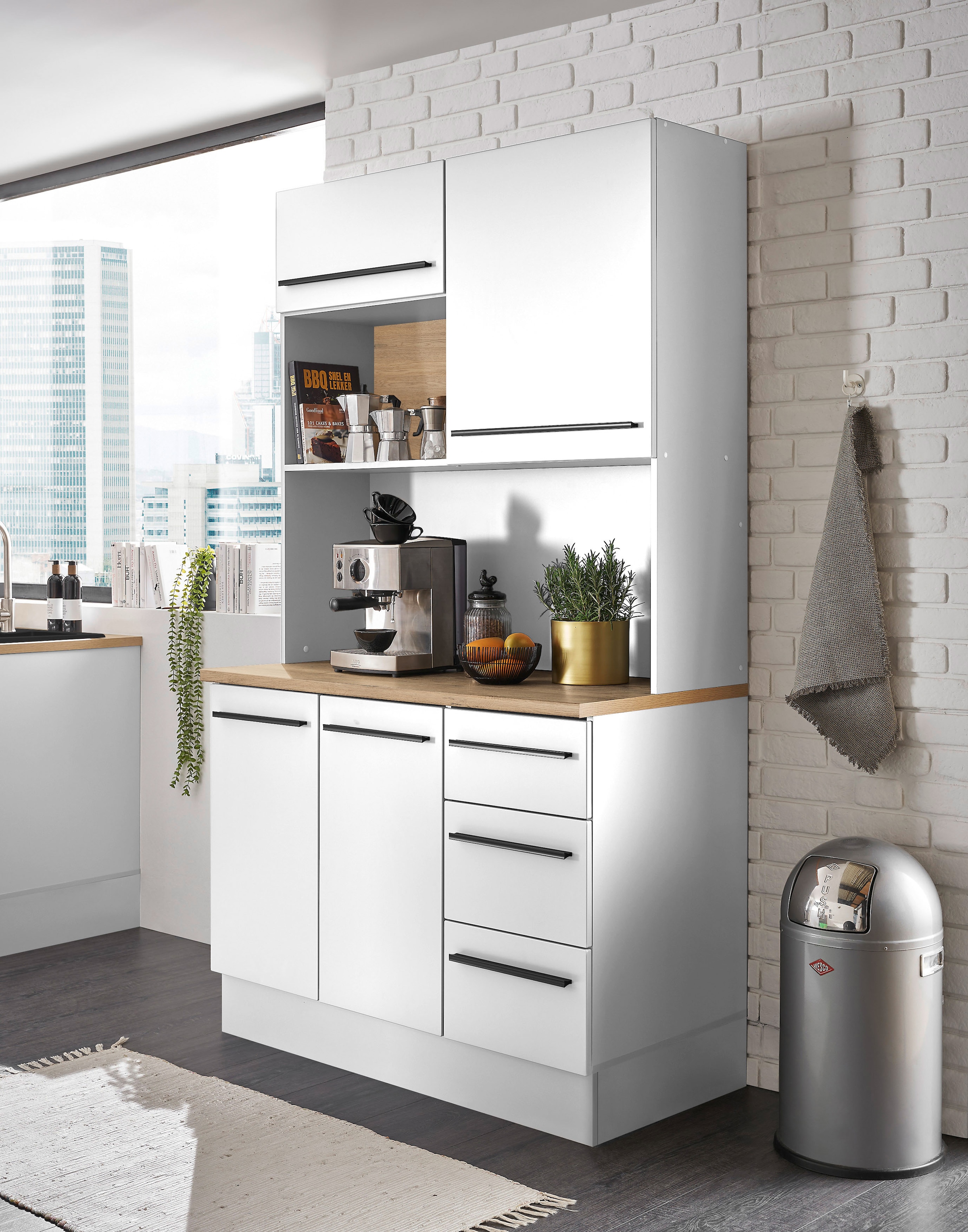 BASIC by Balculina Buffet »Denver, Küchenbuffet BxHxT 120x211x60« 1 Stk. tlg. Breite 120cm, Soft-Close für Türen und Schubkästen