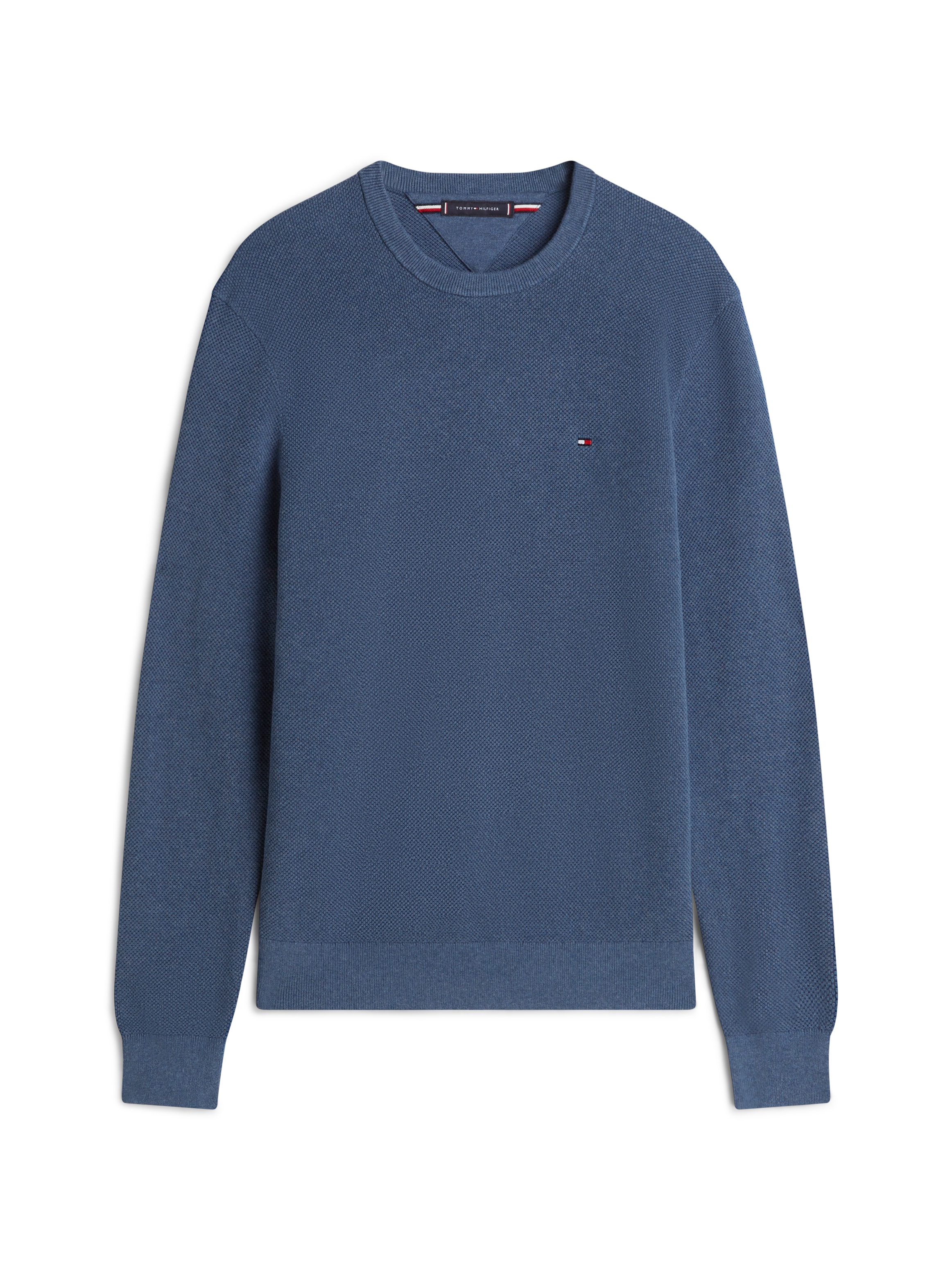 Tommy Hilfiger Rundhalspullover »ESSENTIAL STRUCTURE CREW NECK mit Struktur und Label«