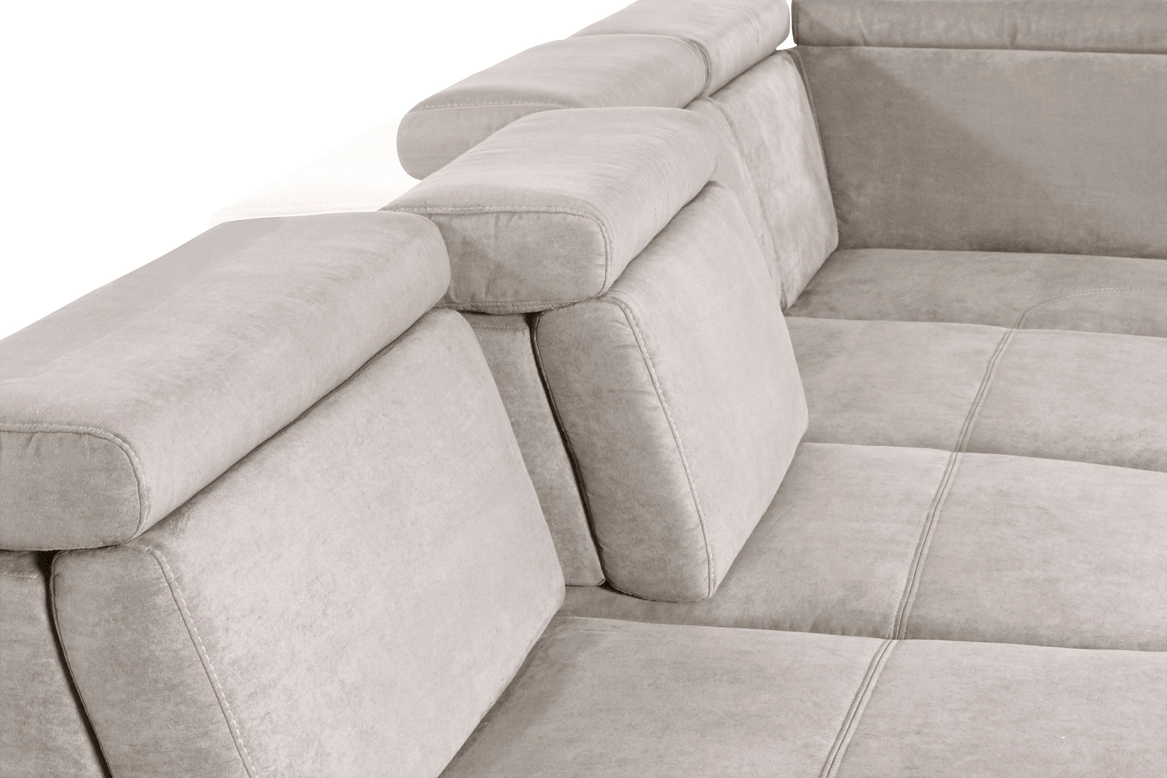sit&more Wohnlandschaft »Gizeh U-Form«, 15 cm Fußhöhe, inklusive Sitztiefenverstellung und Kopfteilverstellung