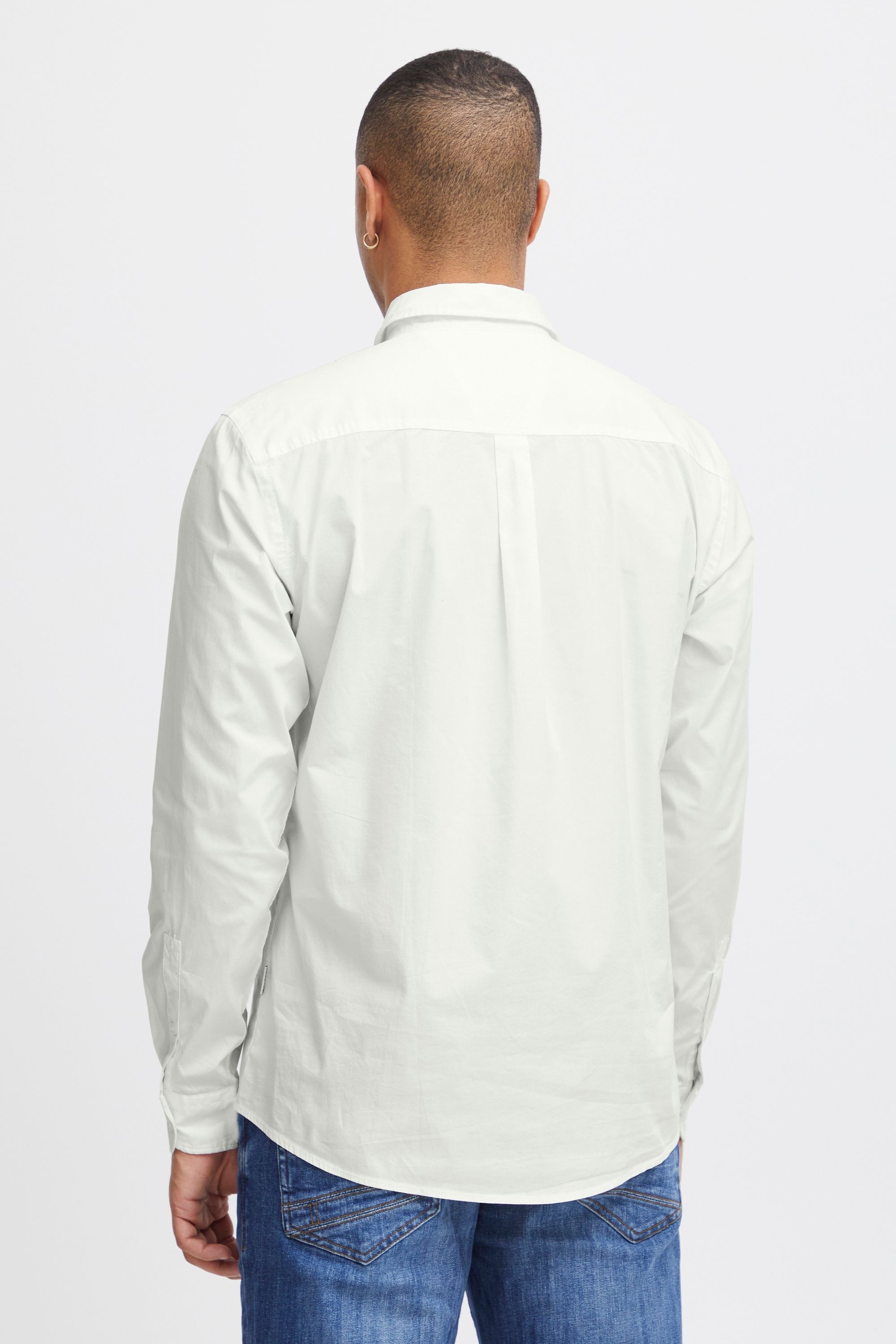 Langarmhemd BLEND "Langarmhemd BHBoxwell", Herren, Gr. 3XL, N-Gr, weiß (snow weiß), Obermaterial: 97% Baumwolle CO. 3% Elasthan EL., Hemden 6