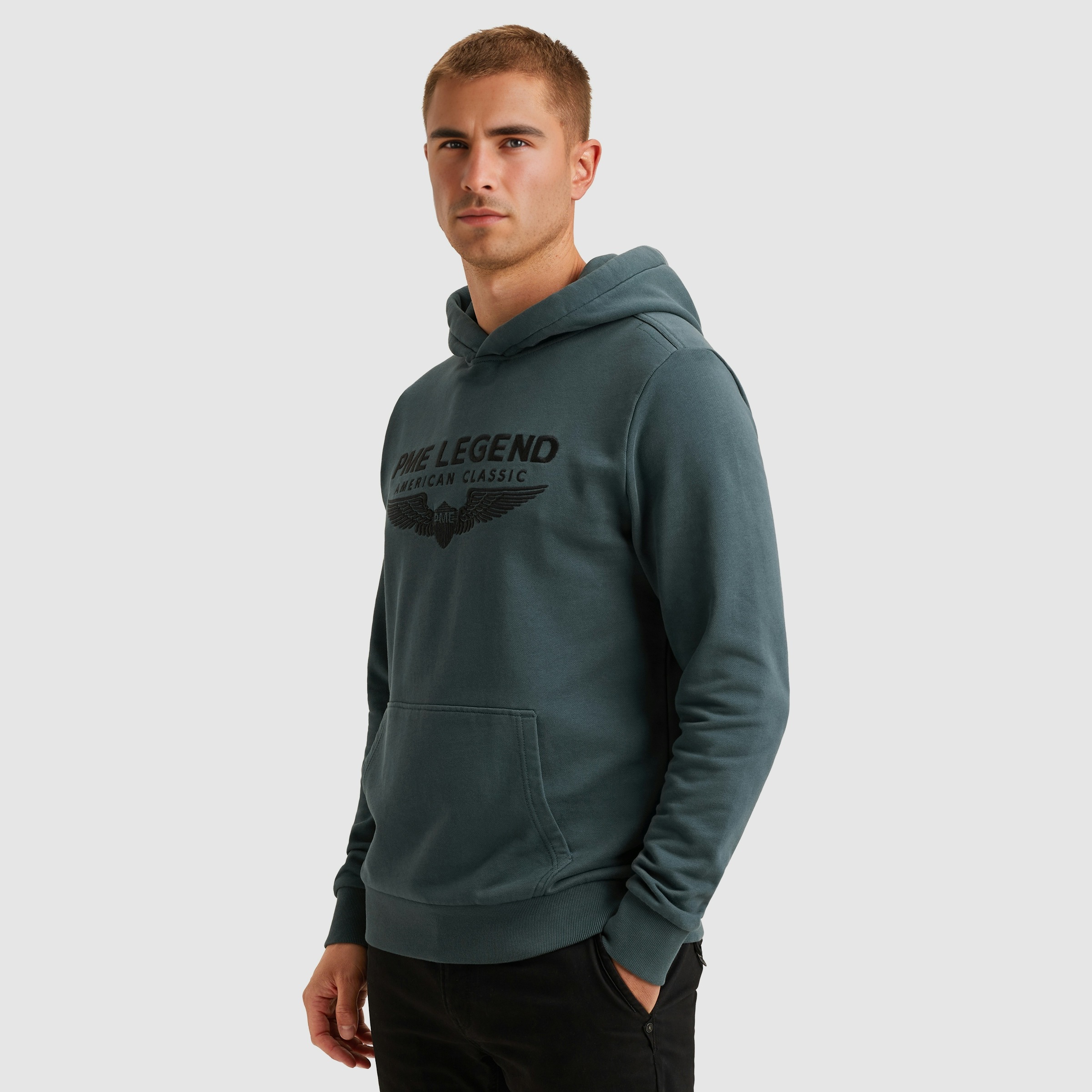 PME LEGEND Kapuzensweatshirt »Hooded soft terry with logo«, mit Logo Print