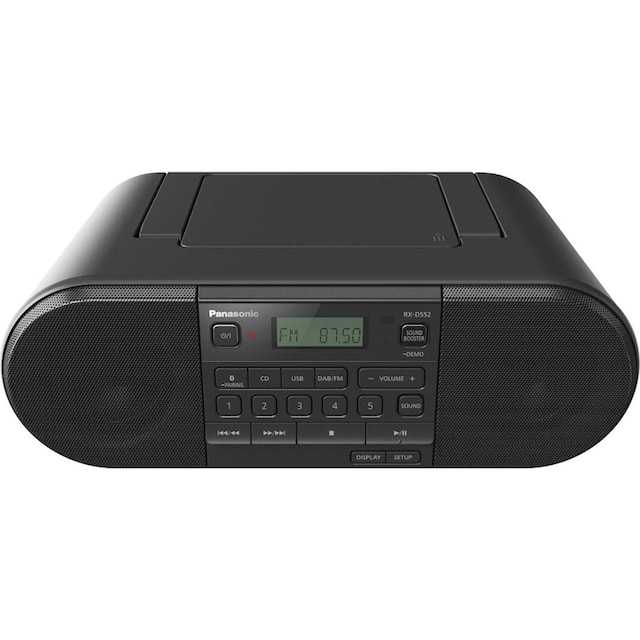 W) CD-«, Panasonic | FM-Tuner-Digitalradio 20 Boombox mit RDS BAUR (DAB+)-UKW »RX-D552E-K (Bluetooth