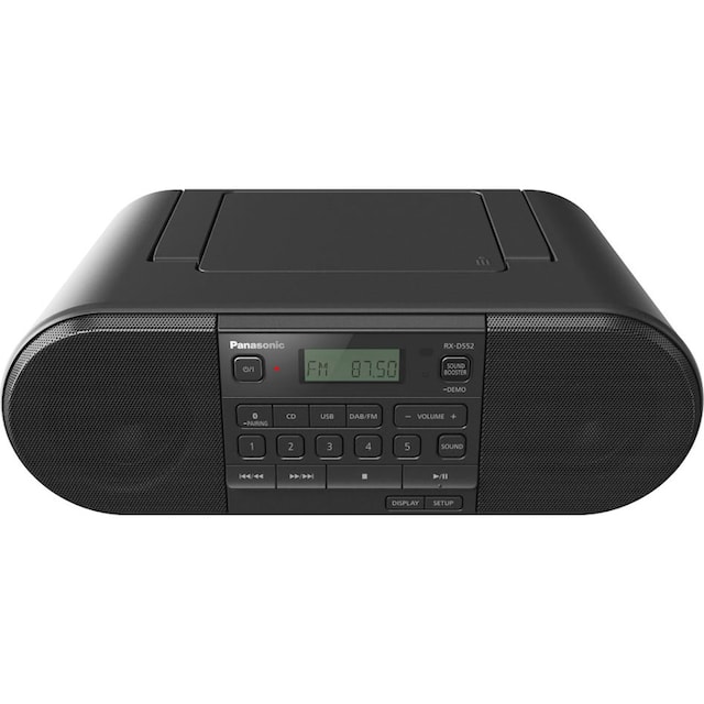 Panasonic Boombox »RX-D552E-K CD-«, (Bluetooth FM-Tuner-Digitalradio (DAB+)-UKW  mit RDS 20 W) | BAUR