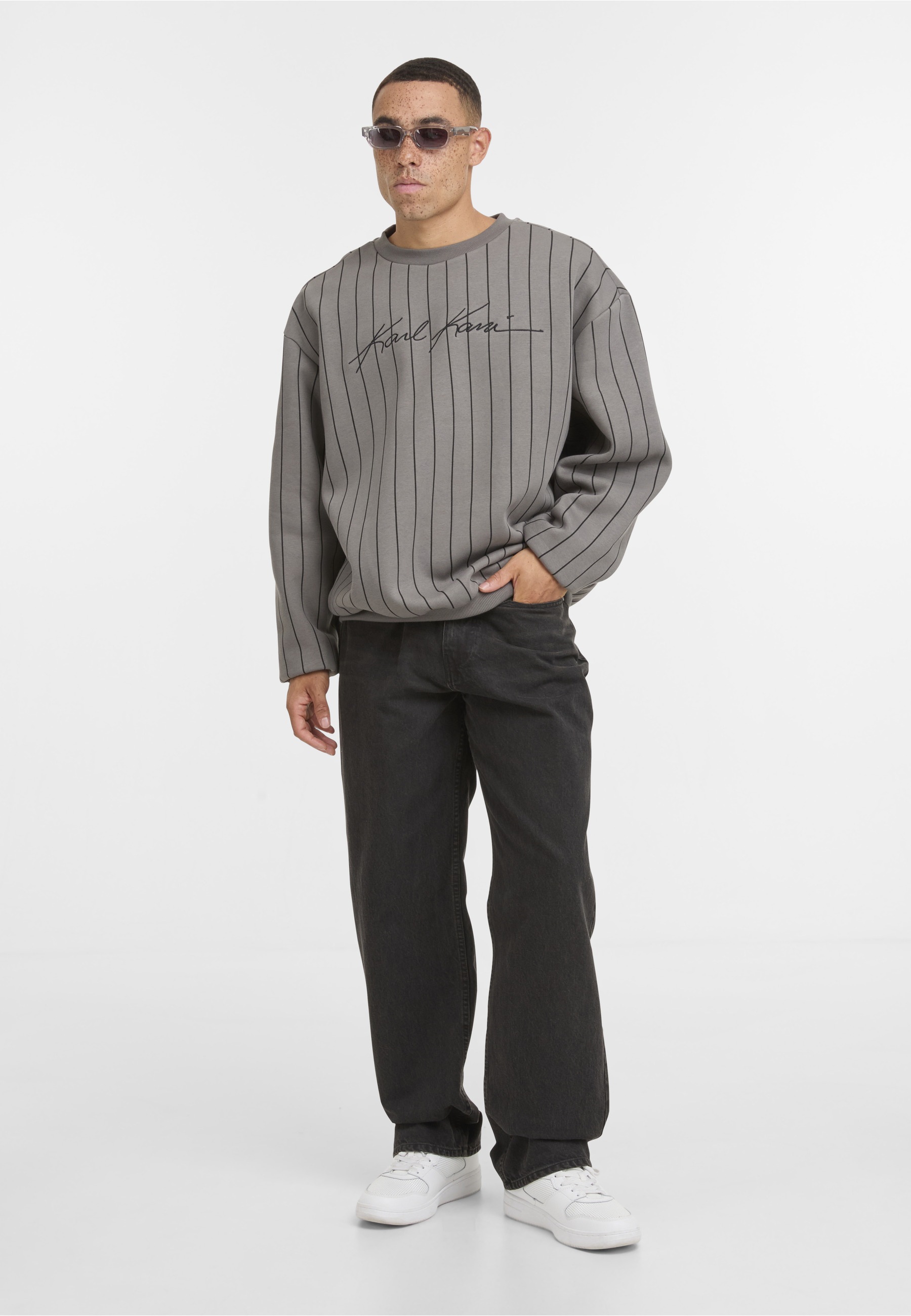 Karl Kani Sweater »Karl Kani Autograph Pinstripe Sweat Os Crewneck«, 1 Stk.
