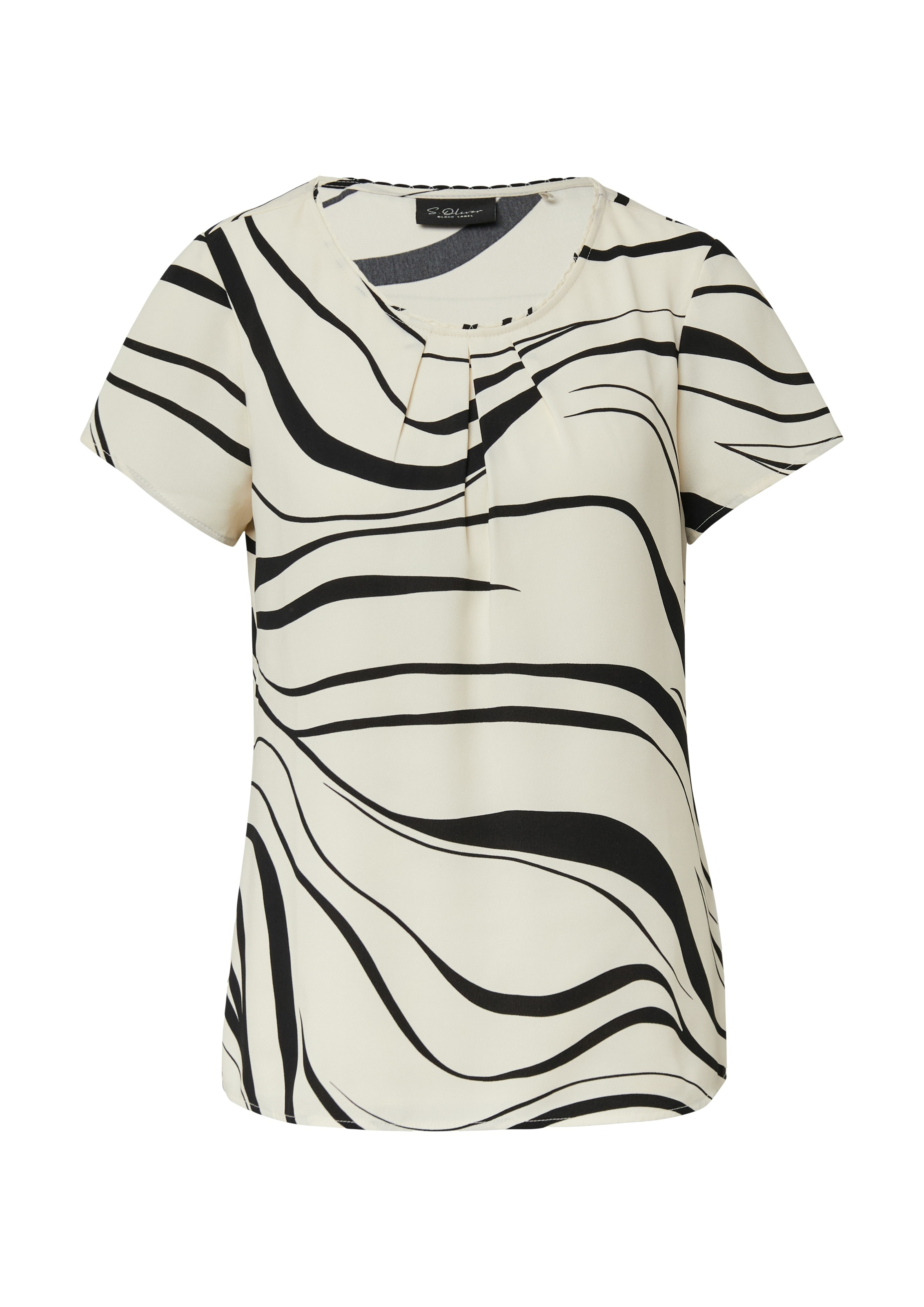 Thumbnail - s.Oliver BLACK LABEL Kurzarmbluse mit All-Over Print