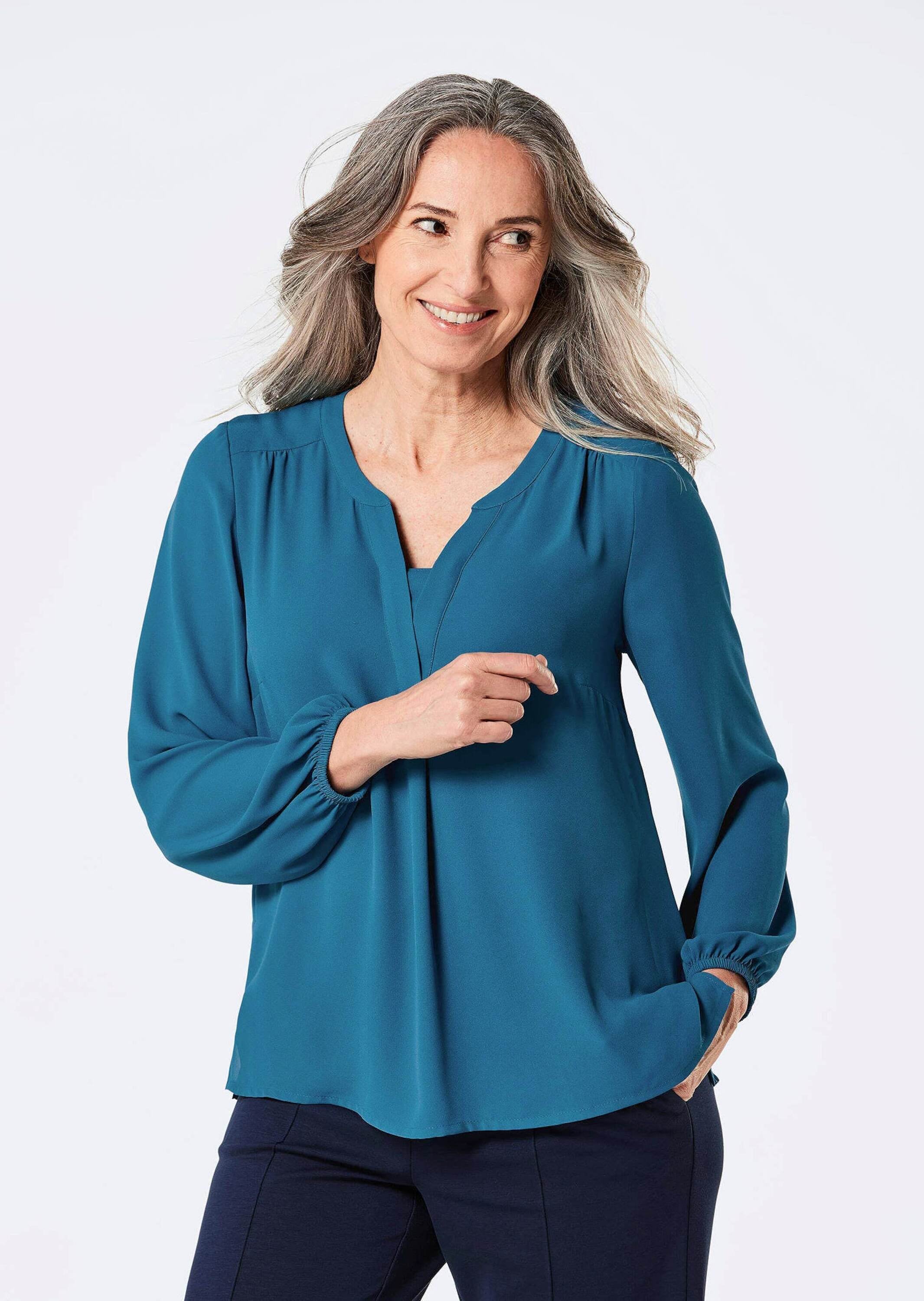 GOLDNER Tunika »Bluse Bluse mit Tunika Ausschnitt«