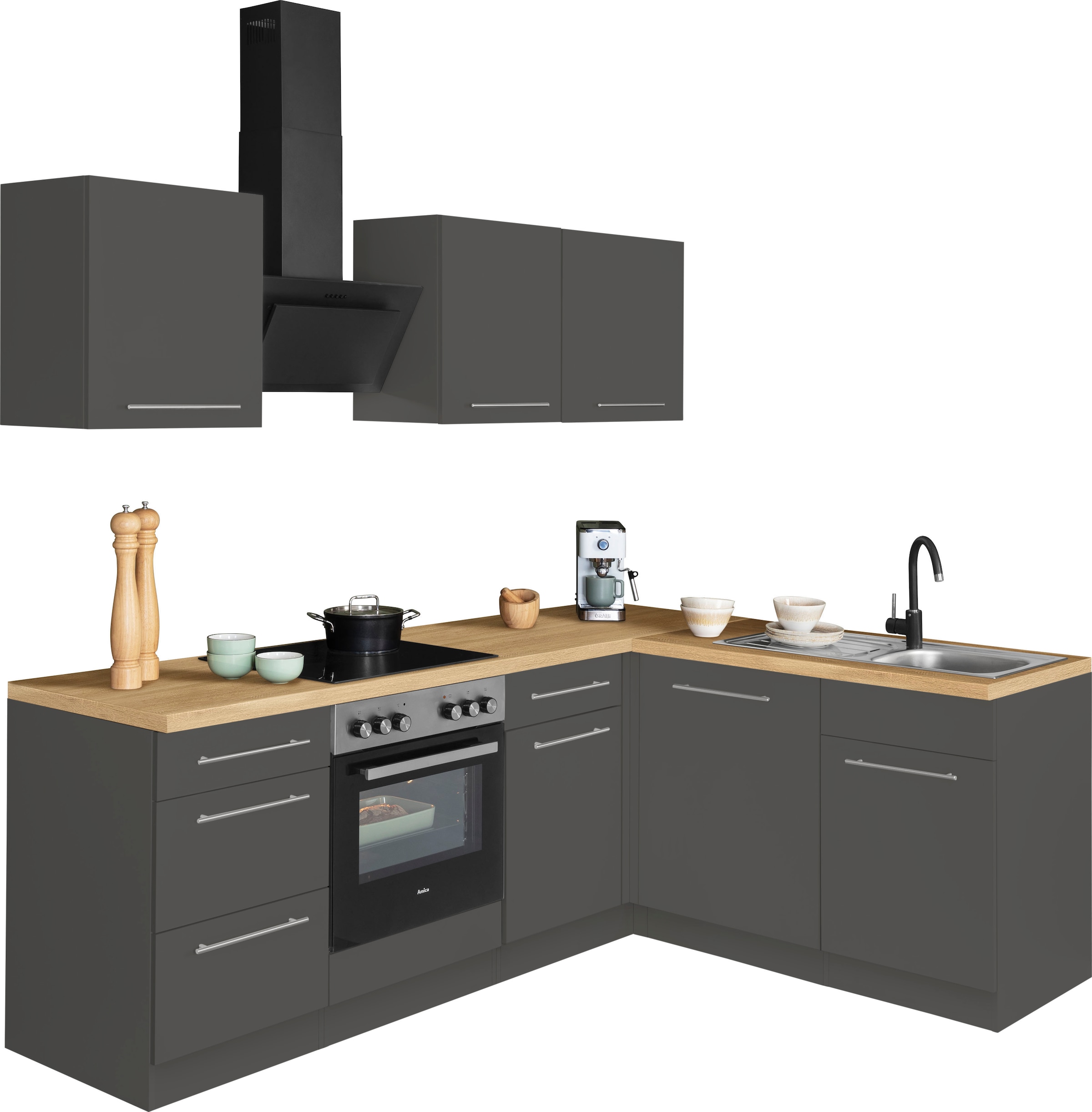 wiho Küchen BAUR Winkelküche »Unna«, x bestellen | 170 220 E-Geräte, cm Stellbreite ohne