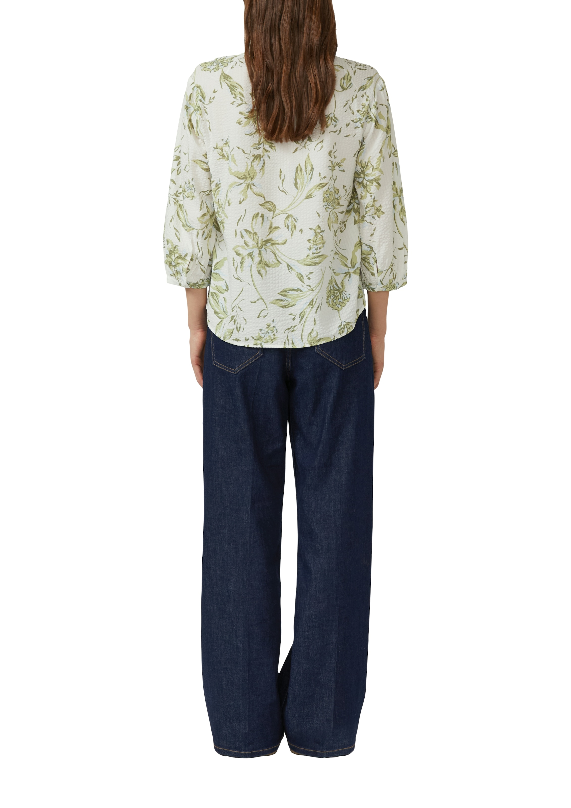 s.Oliver Druckbluse 3/4-Arm-Bluse mit Splitneck