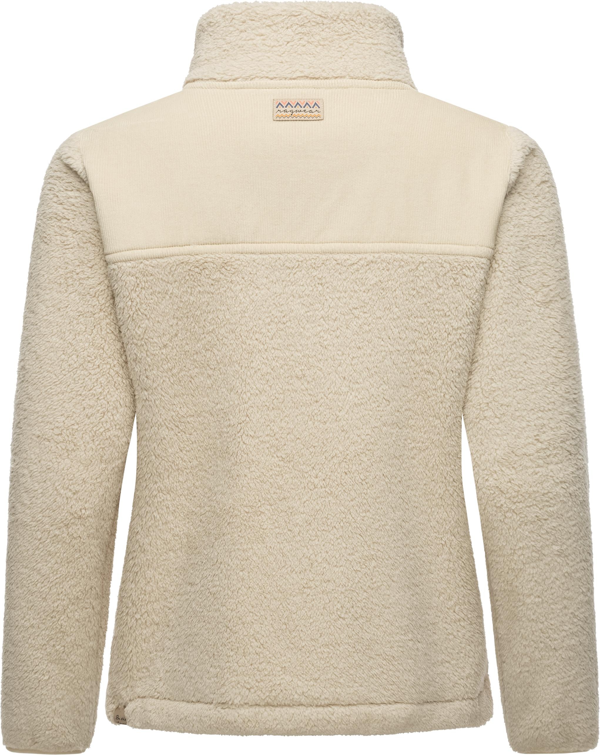 Ragwear Plüschjacke »Appopis Block«, ohne Kapuze, Flauschige Übergangsjacke aus Teddyfleece