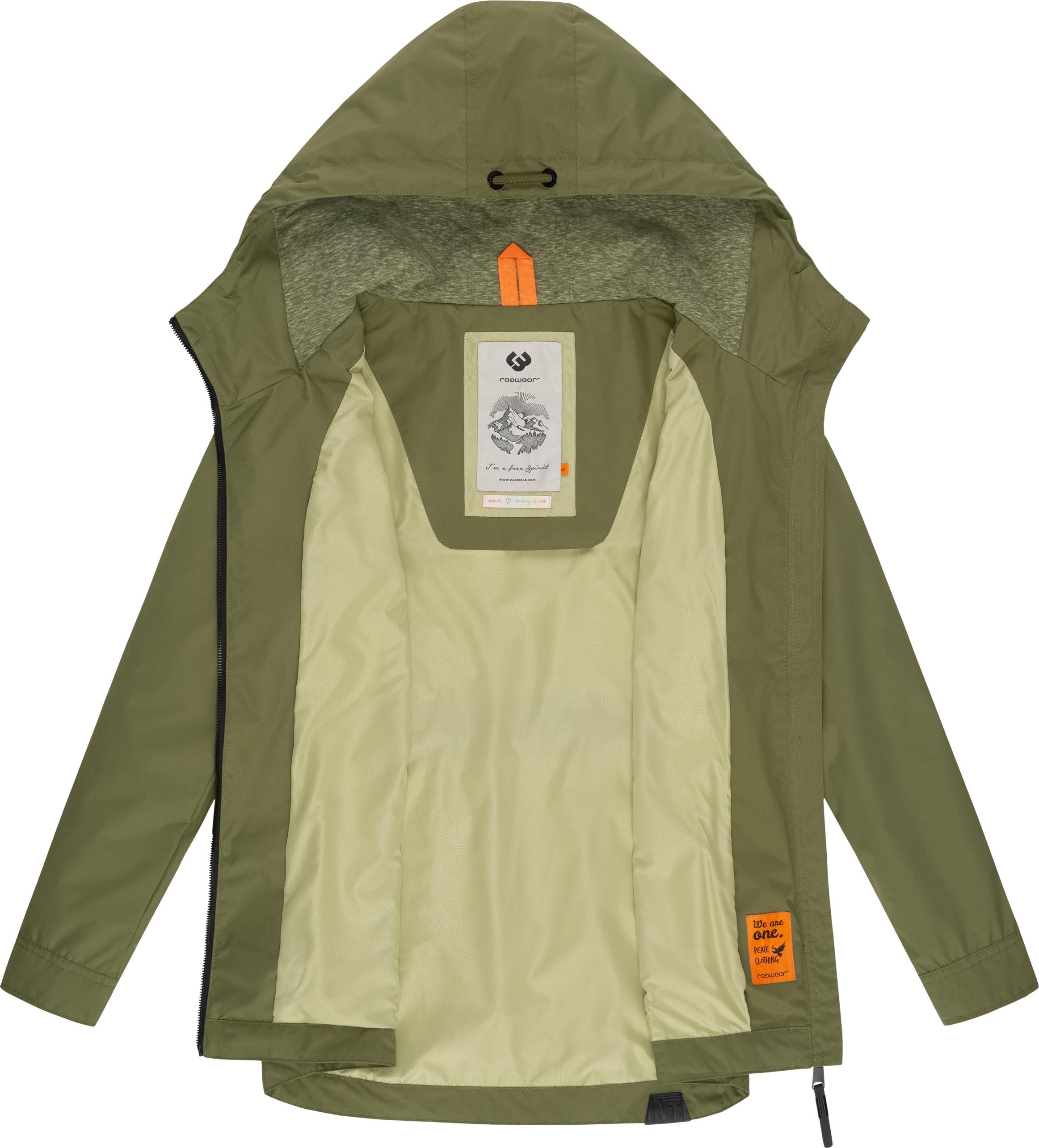 Ragwear Outdoorjacke »Zuzka«, mit Kapuze, stylische Übergangsjacke mit großer Kapuze