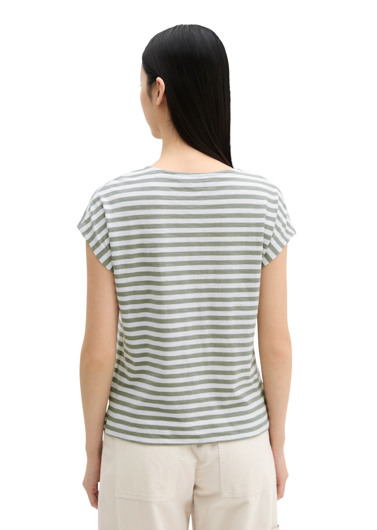 T-Shirt MARC O'POLO "aus weichem Baumwoll-Slub-Jersey", Damen, Gr. L, medium grün, Obermaterial: 100% Baumwolle, unifarben, Basic, regular fit, U-Boot-Ausschnitt, normaler Saum, Shirts T-Shirt 2