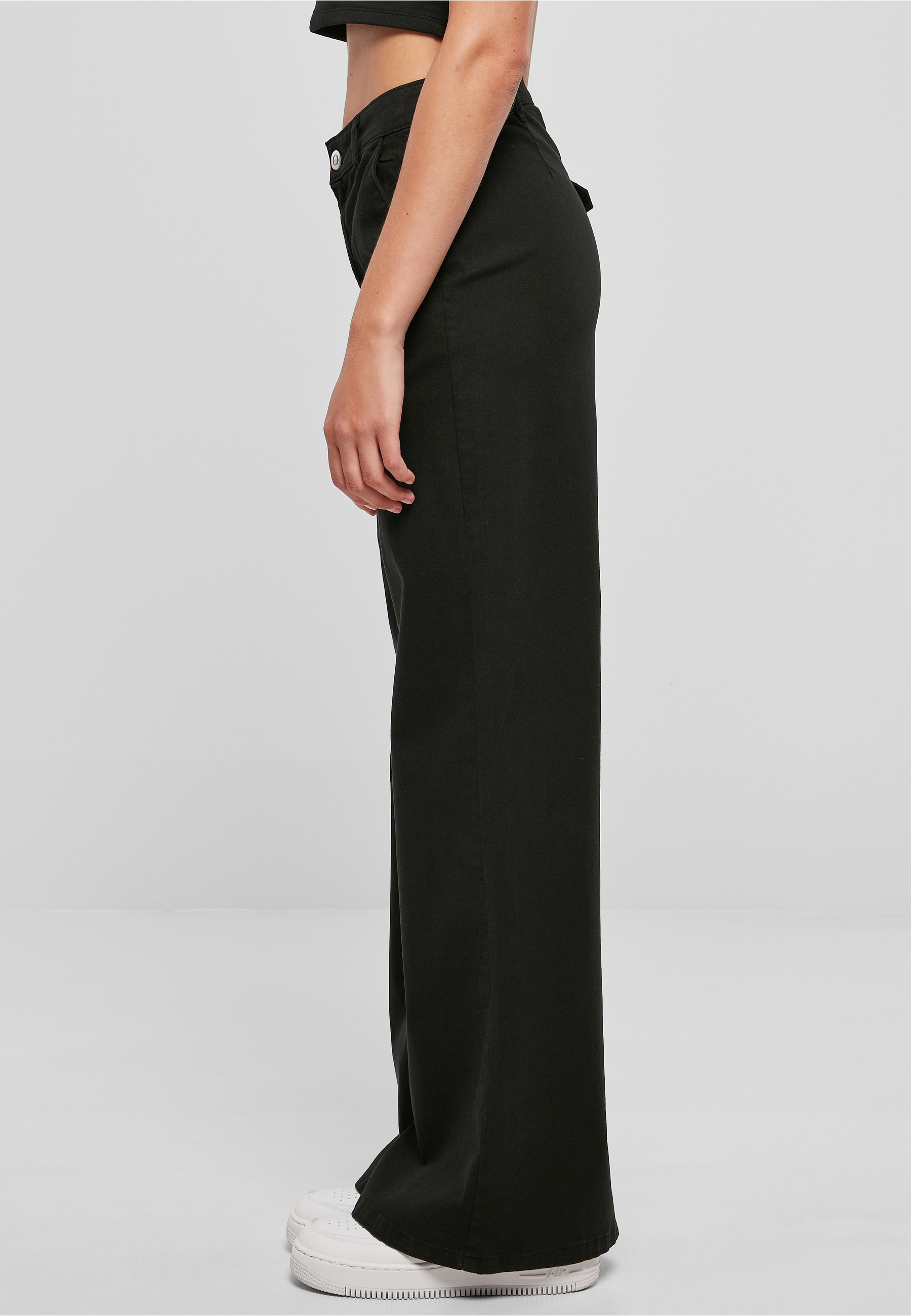 URBAN CLASSICS Chinos »Urban Classics Damen Ladies High Waist Wide Leg Chino Pants«