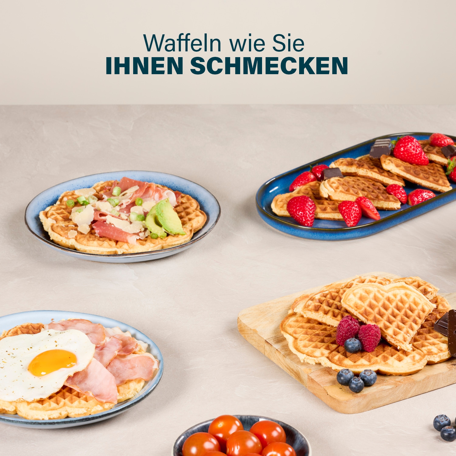 PRINCESS Waffeleisen »132380«, 1200 W, mit Herzwaffelform, 5 Heizstufen, mit Kontrollleuchte