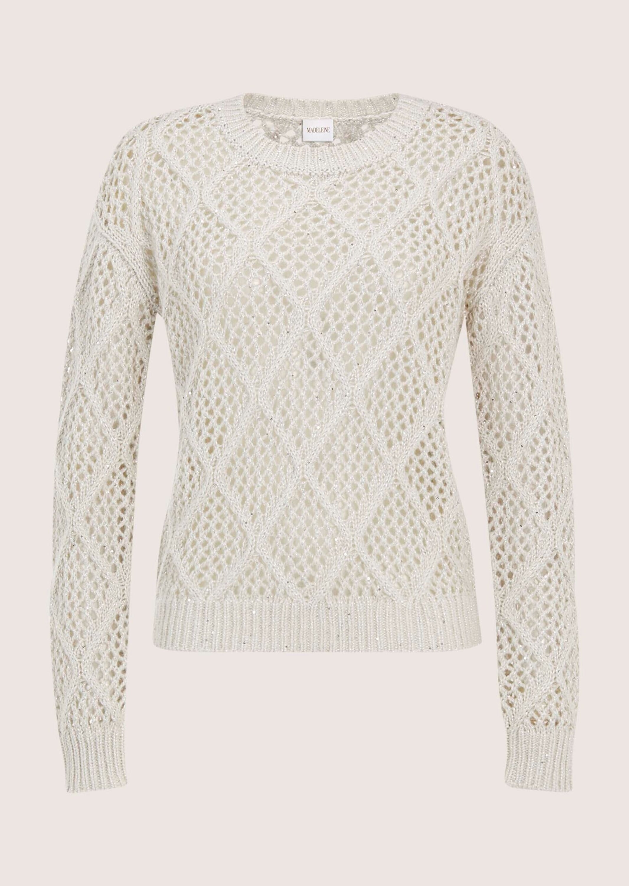 MADELEINE Longpullover "Strickpullover Stilvoller Grobstrickpullover mit Aj günstig online kaufen