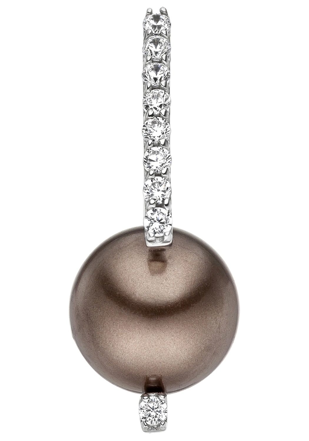 JOBO Perlenanhänger »Anhänger mit Perle« 925 Silber mit synthetischer Perle  und Zirkonia