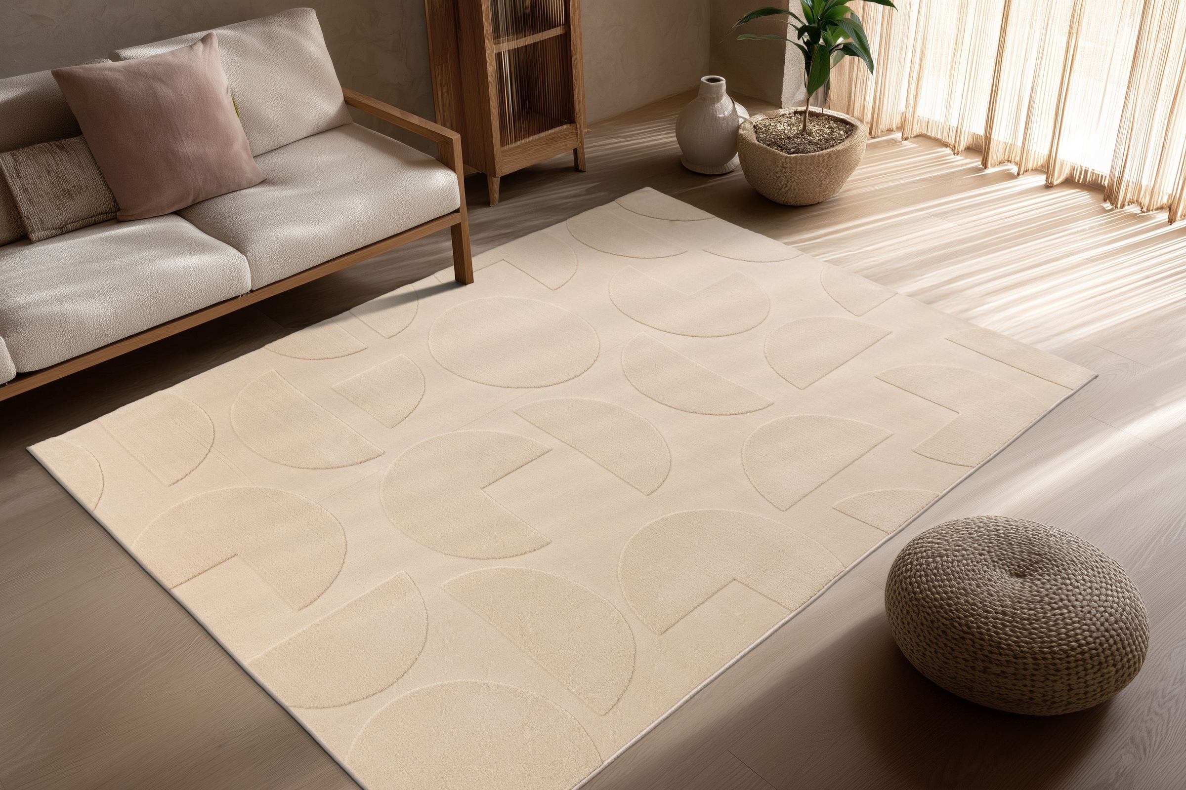 Kayoom Teppich "Niburi 425" rechteckig 10 mm Höhe weicher Kurzflor, modern günstig online kaufen