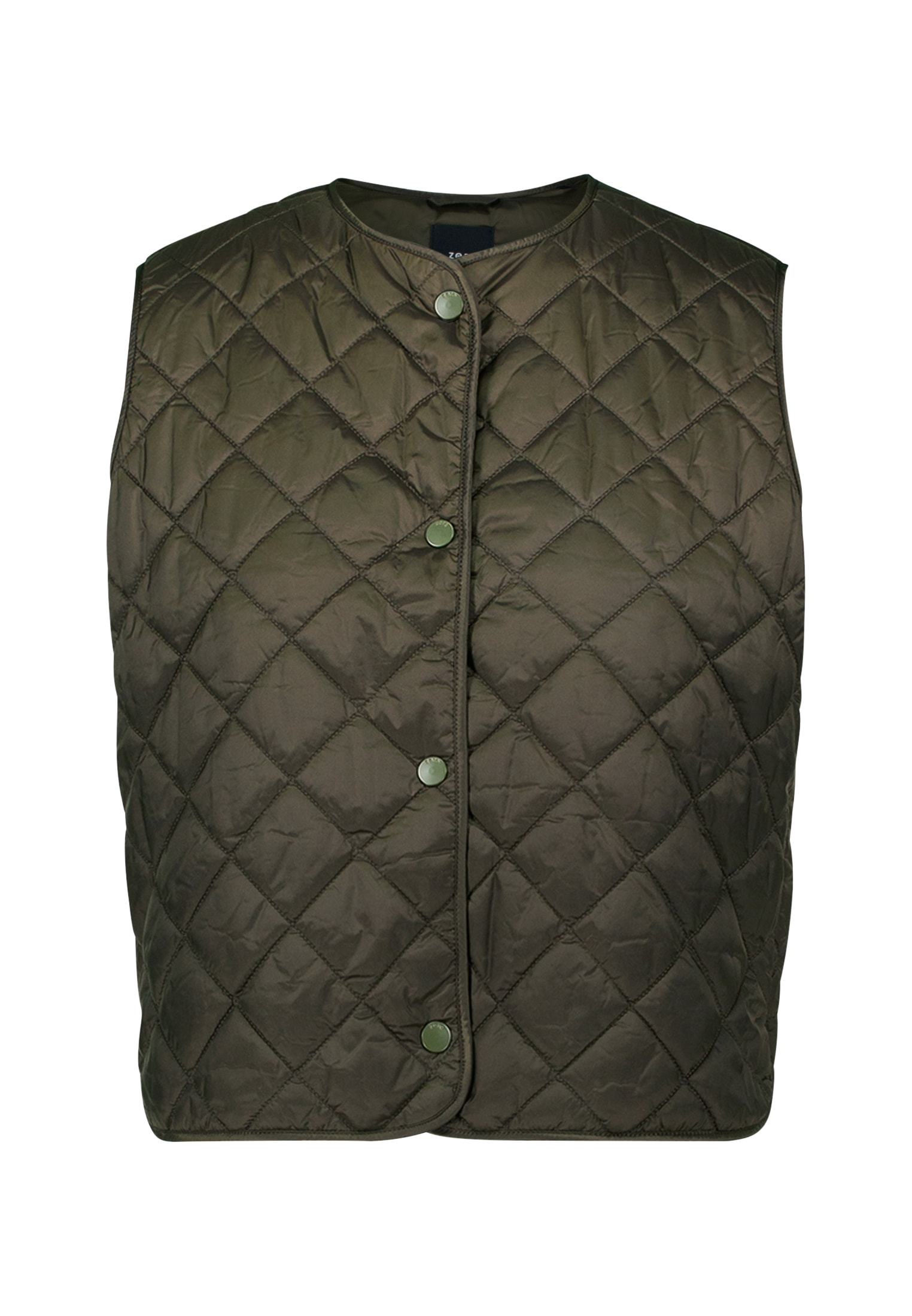 Zero Strickweste »zero Damen Steppweste mit Knopfleiste«, Knopfleiste