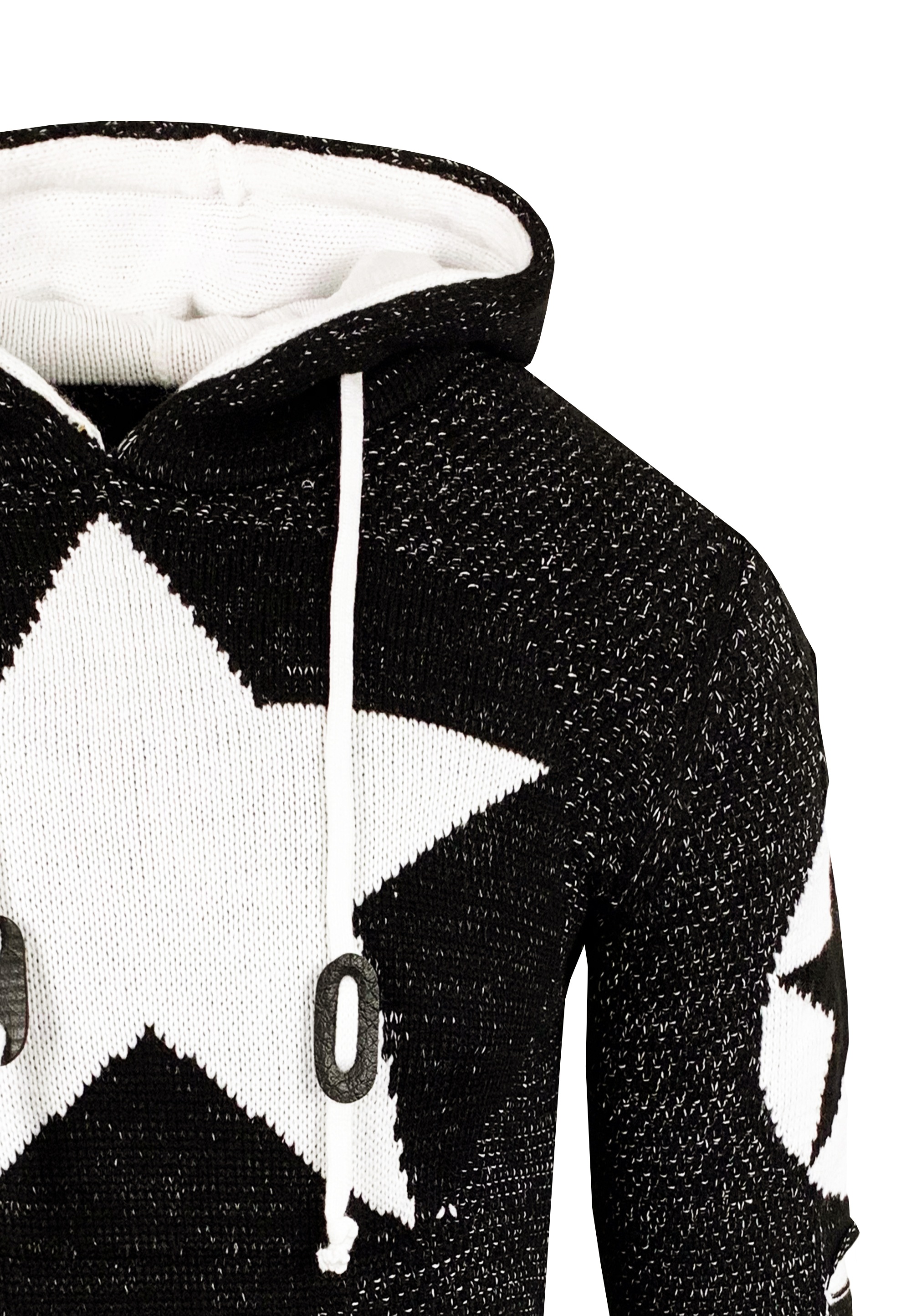 Rusty Neal Kapuzensweatshirt mit großem Stern-Design