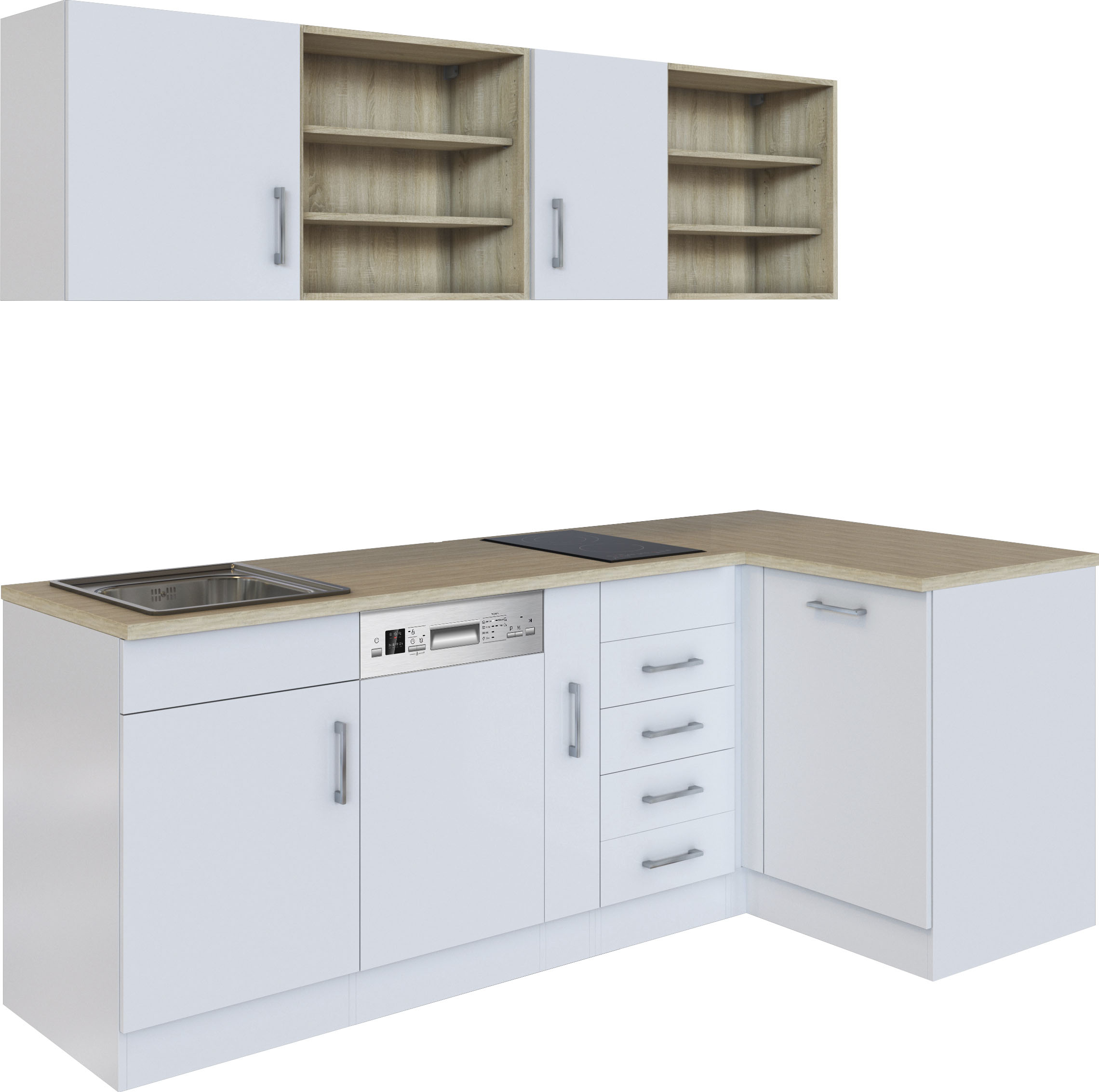 KOCHSTATION Küche "KS-Mali" Stellbreite 210/110 cm, mit E-Geräten günstig online kaufen