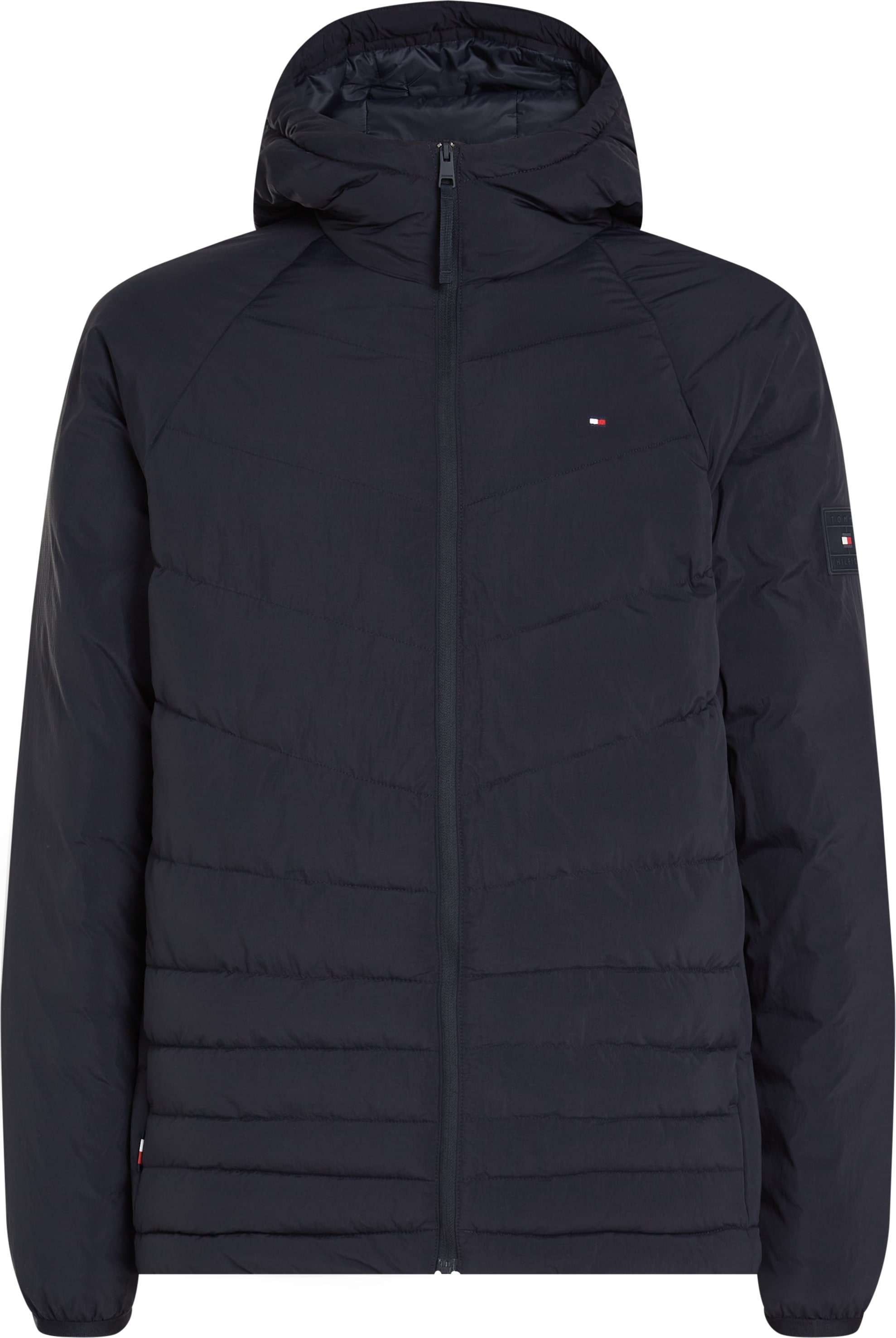 Tommy Hilfiger Big & Tall Steppjacke »BT-MIX QUILT HOODED JACKET-B«, mit Kapuze, in Großen Größen, Logostickerei