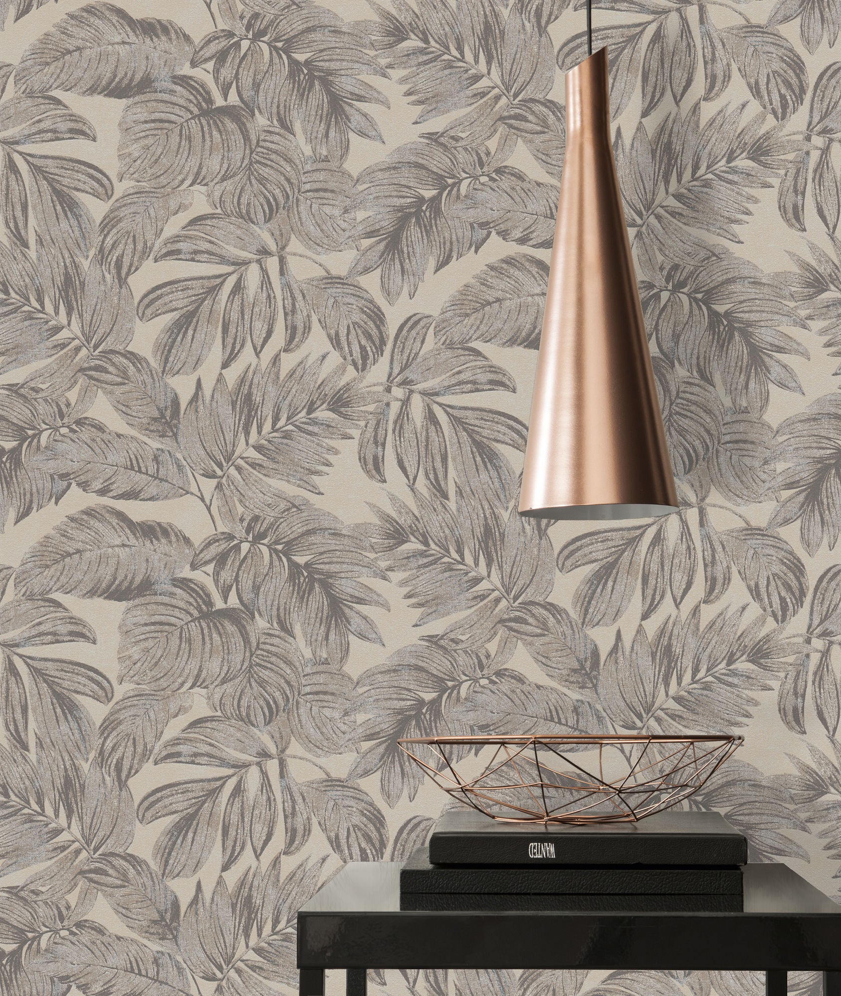 A.S. Création Vliestapete »Casual Living florale Tapete Mustertapete Blätter Blattmuster«, matt, Vliestapete Blättertapete für Schlafzimmer Küche Wohnzimmer Floral