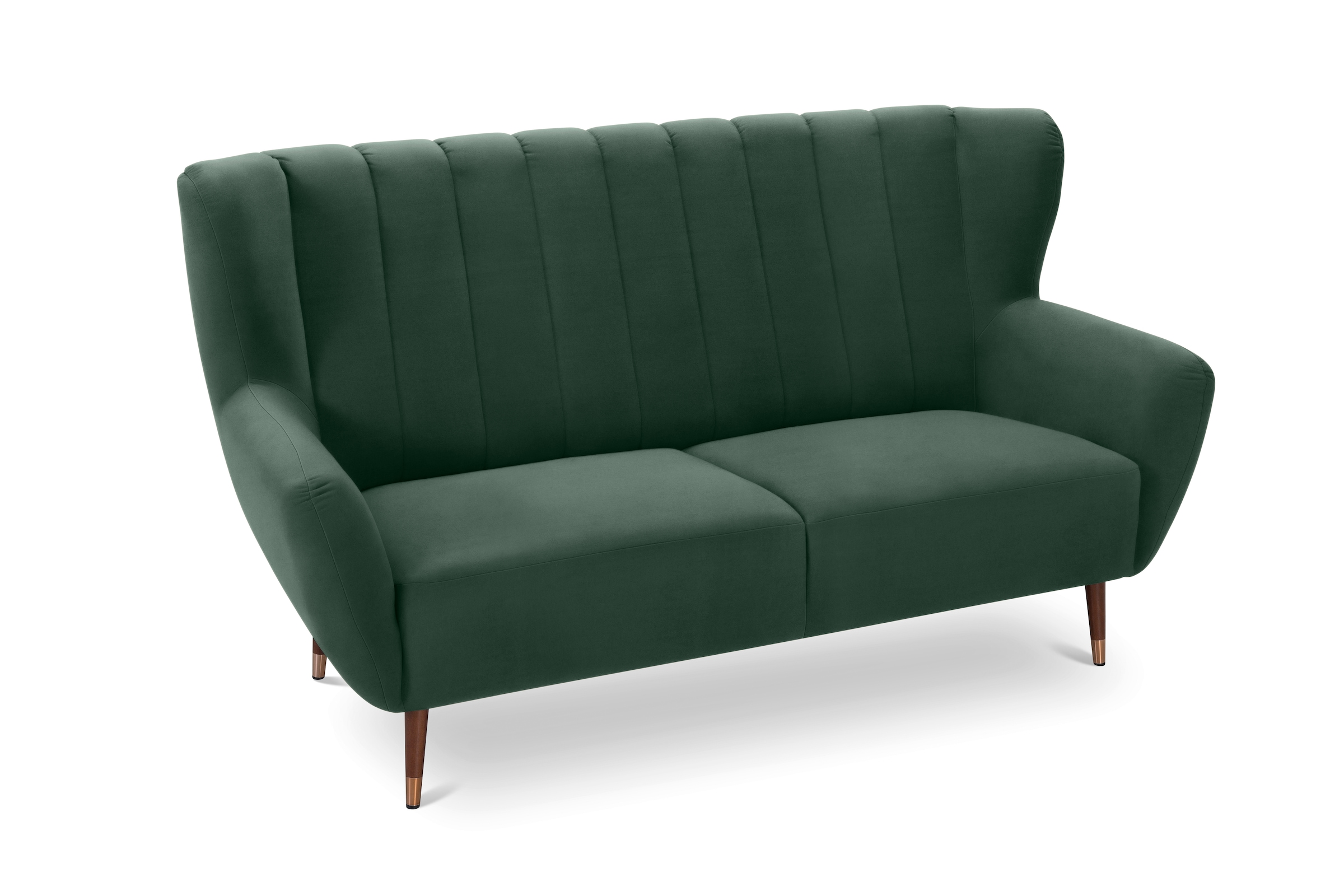 exxpo - sofa fashion 3-Sitzer »Polly, bequem mit hoher Rückenlehne, hohe Füße, Ohrensesselcouch«, Küchensofa, mit hochwertigen Bezügen