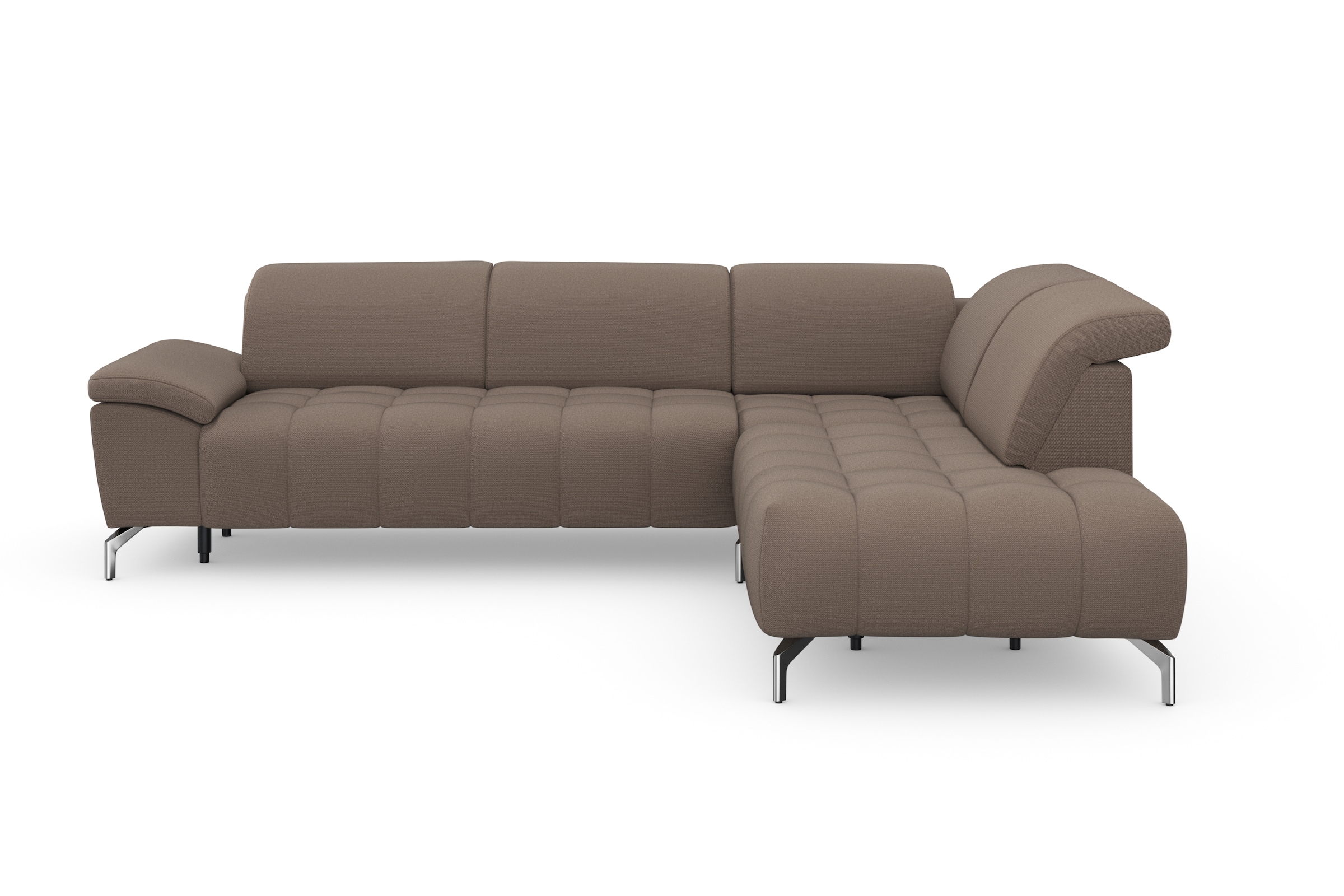 sit&more Ecksofa "Cool L-Form" wahlweise mit Kopfteilverstellung und Vorziehsitz, motorisch