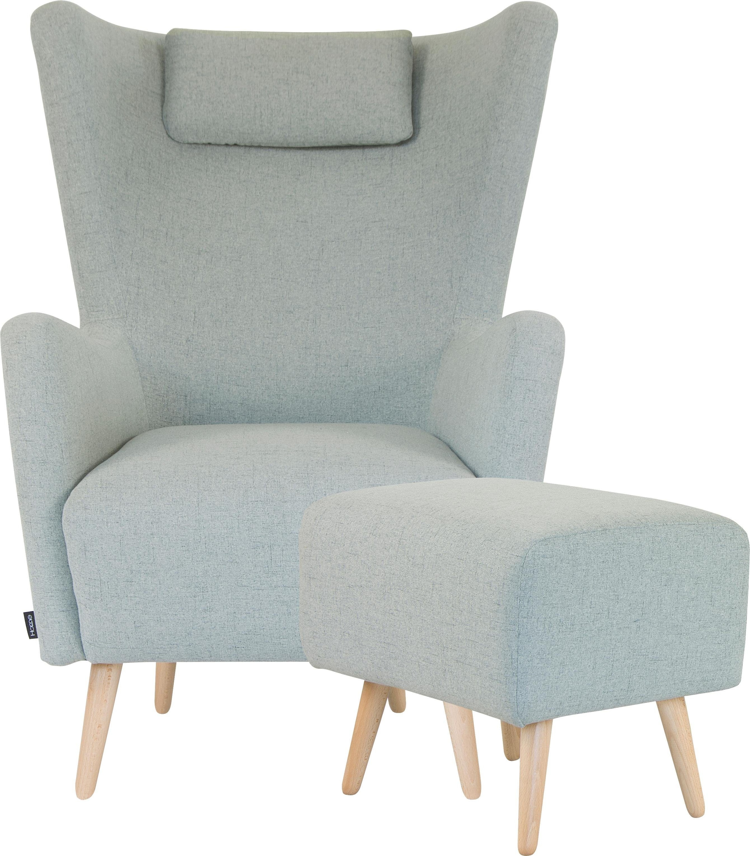 Home affaire Sessel »Telford auch in Fellimitat, Sessel B/T/H: 77/92/106 cm«, wahlweise mit und ohne Hocker, in vielen Bezugsqualitäten, Ohrensessel