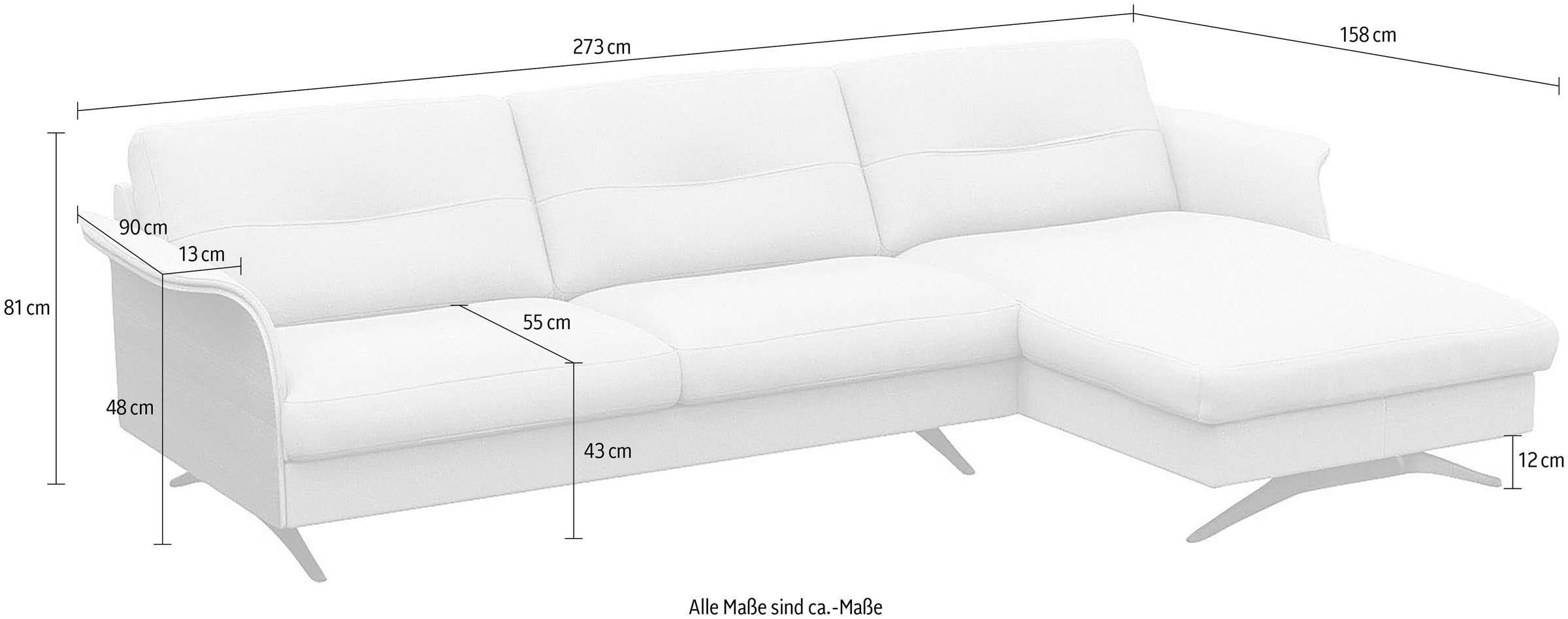 FLEXLUX Ecksofa »Glow bequem und komfortabel durch hochwertigen Sitzaufbau, L-Form«, Modernes skandinavisches Design