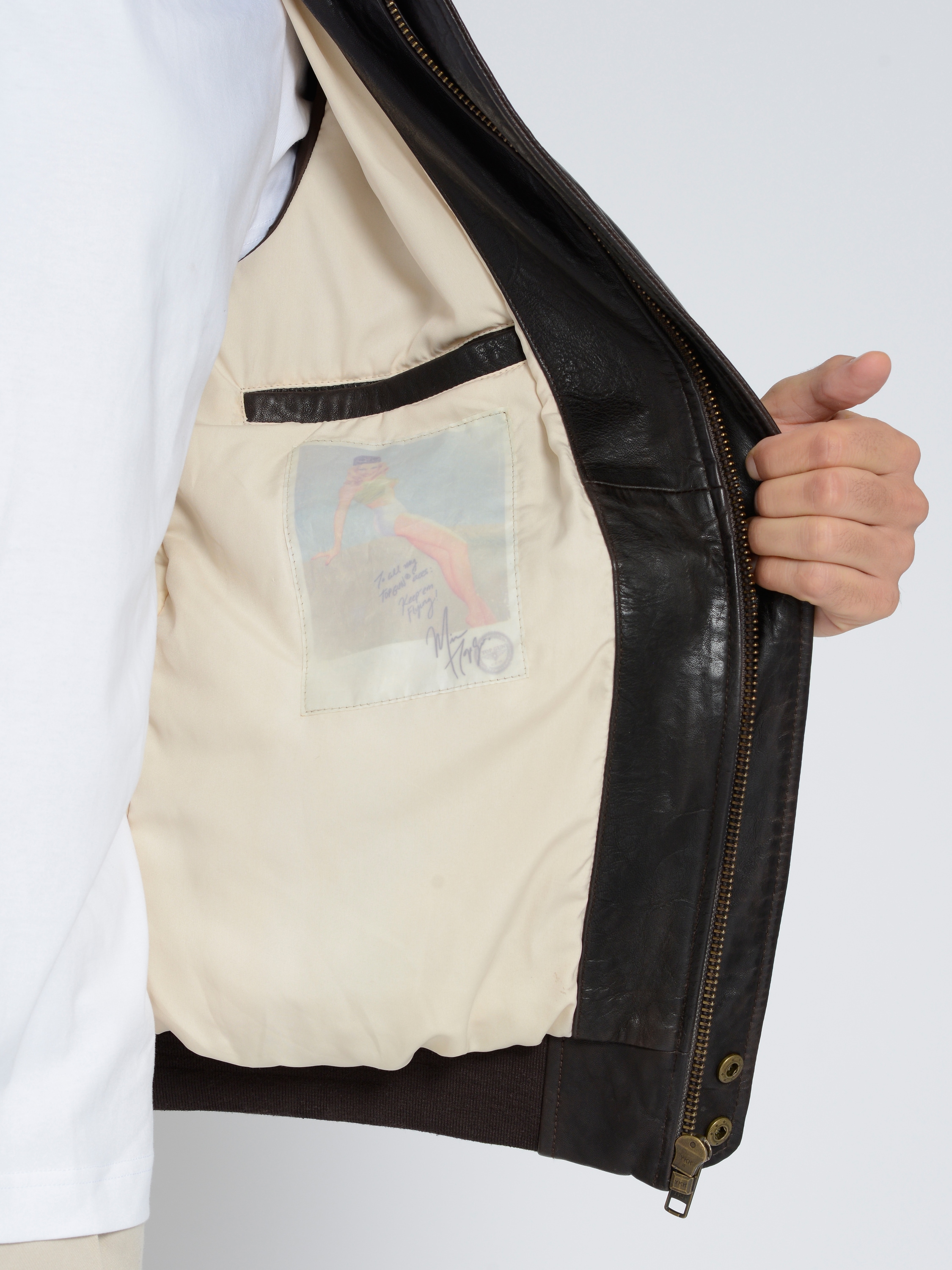 TOP GUN Lederjacke »TG2023003«
