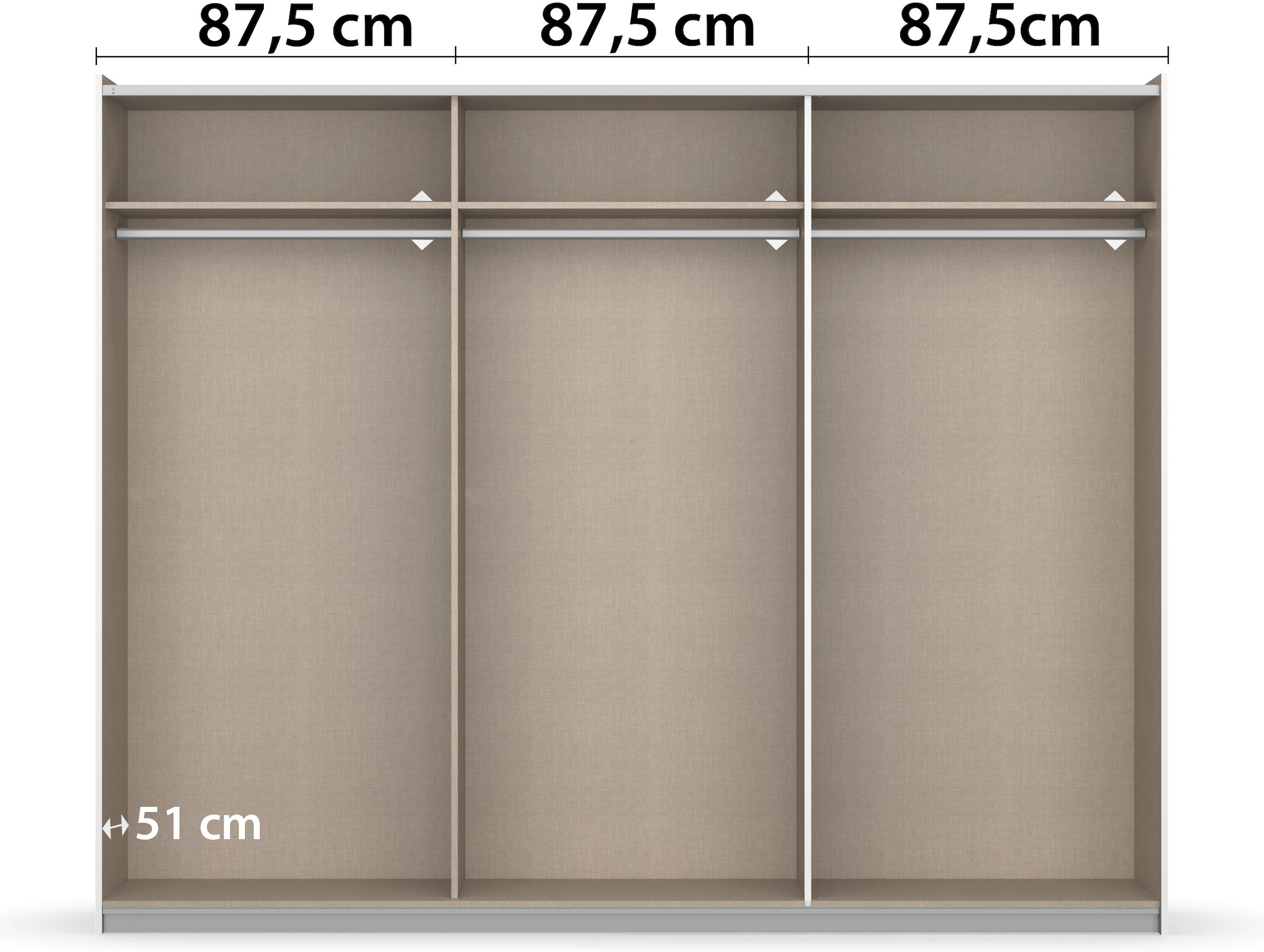 rauch Schwebetürenschrank »Kleiderschrank Schrank Garderobe Schlafzimmerschrank SAJO«, in 2 Breiten (218, 261 cm) optional mit Spiegel MADE IN GERMANY