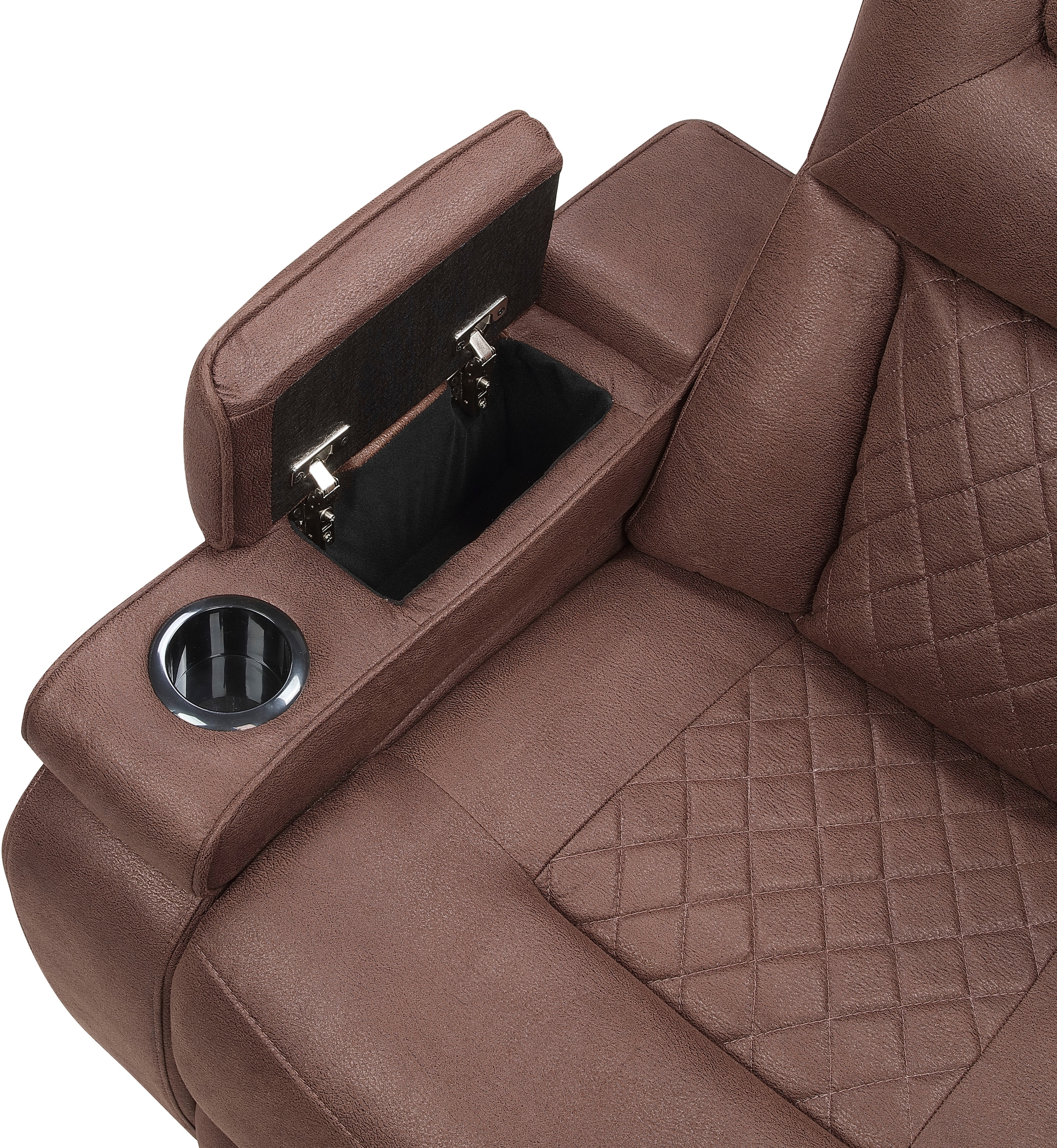 ATLANTIC home collection 2-Sitzer »Faris«, Zwei Relaxfunktionen, Mittelkosole mit Stauraum und Getränkehalter