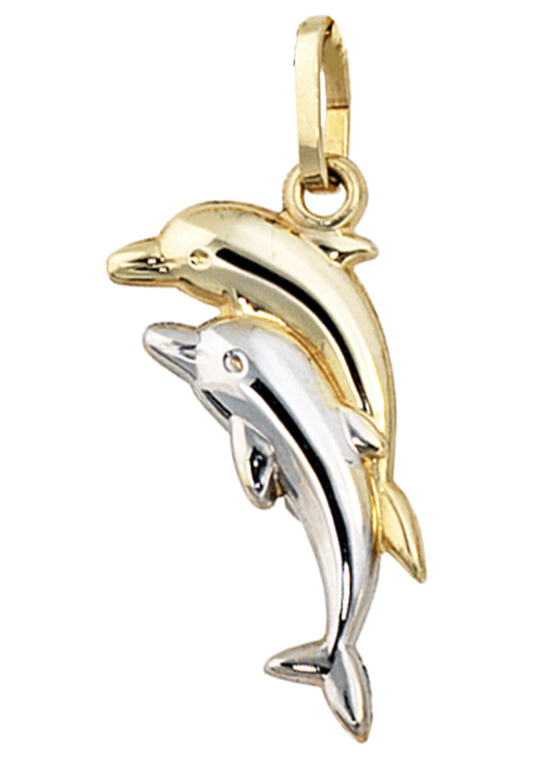 bestellen Kettenanhänger | Gold online JOBO »Anhänger Delfine«, bicolor 333 BAUR