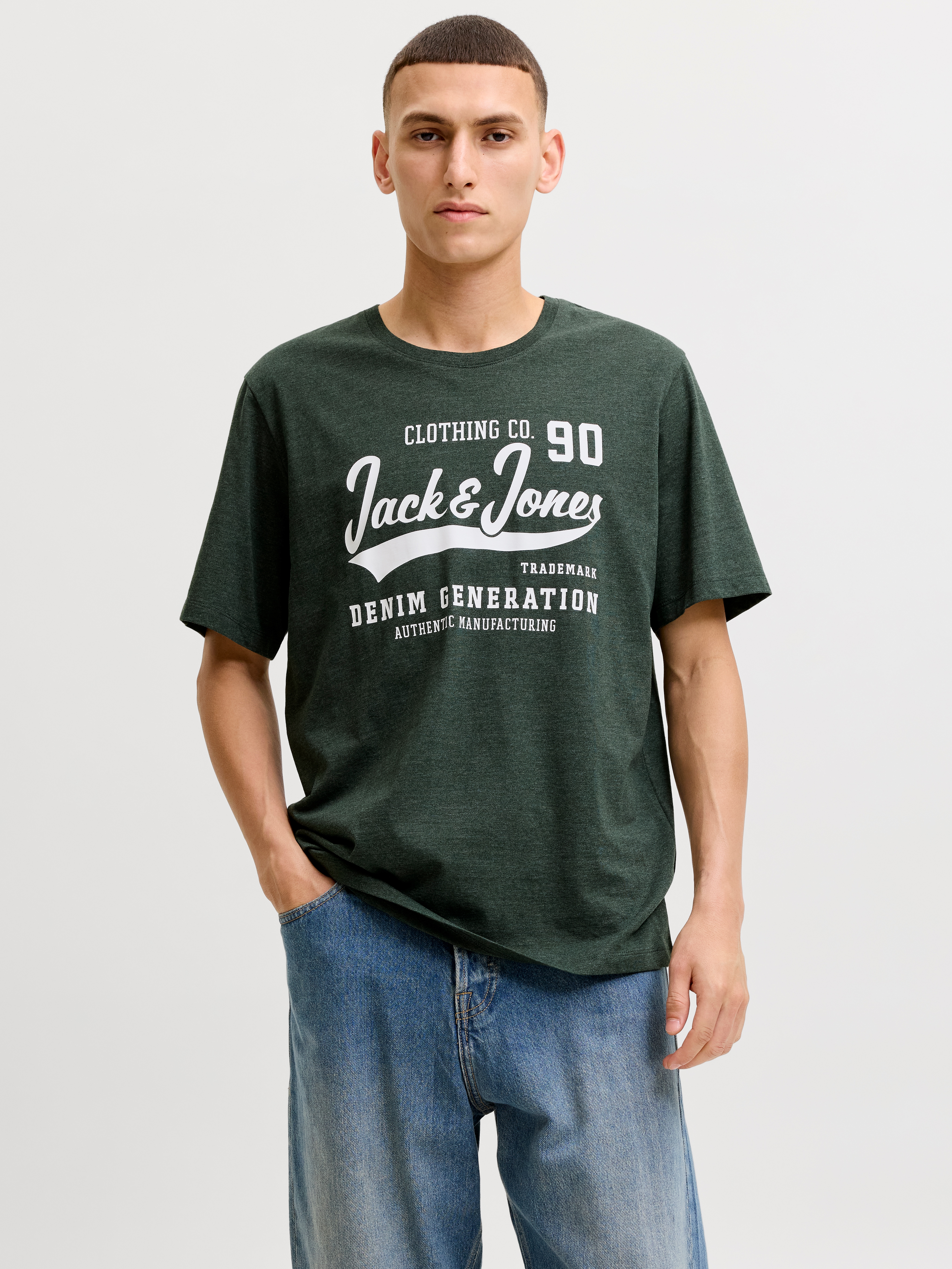 Jack & Jones "JJELOGO TEE SS O-NECK 2 COL AW26 SN" Baumwolle, regular fit